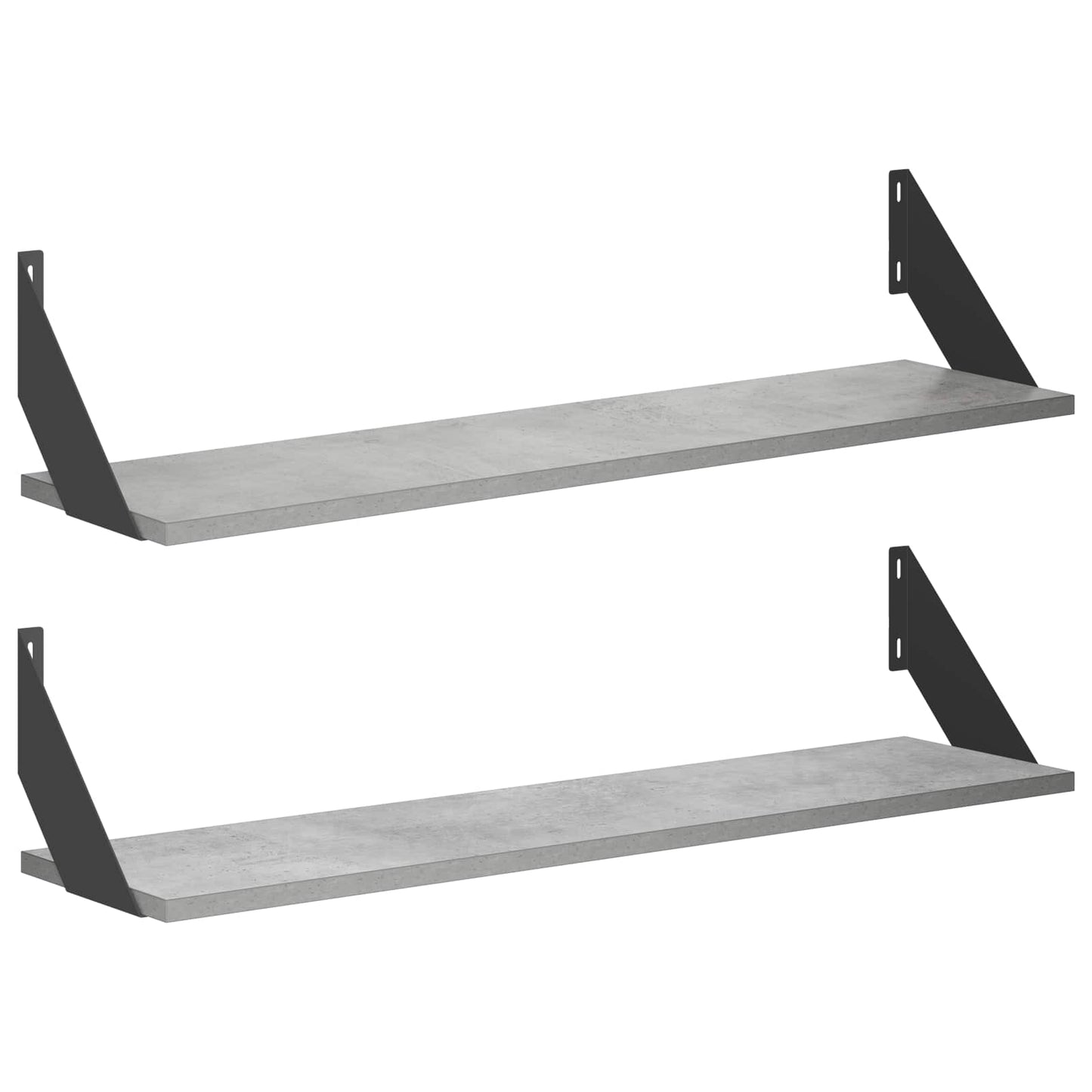 vidaXL Ράφια Τοίχου 2 τμχ. Γκρι Σκυροδέματος 80 x 20 x 17 cm