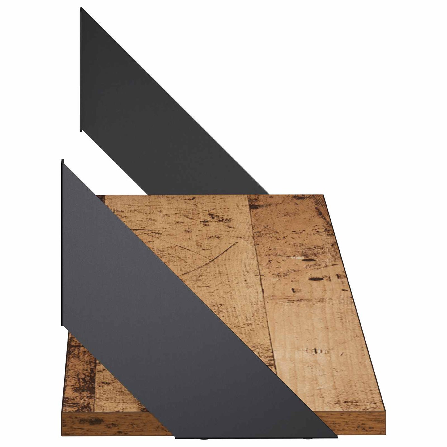vidaXL Ράφια Τοίχου 4 τμχ. Παλαιωμένο ξύλο 80 x 20 x 17 cm
