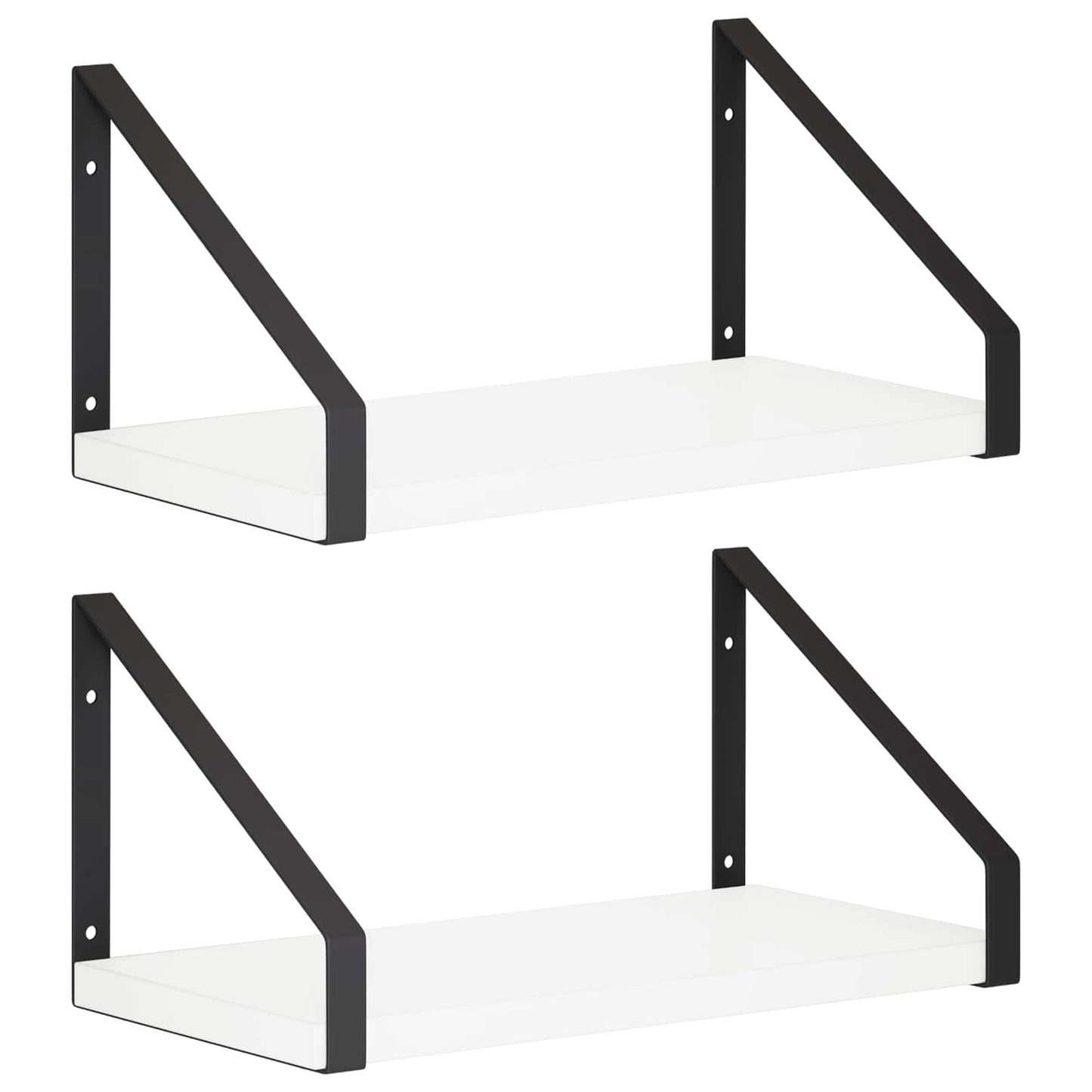 vidaXL Ράφια Τοίχου 2 τμχ. Λευκό 30 x 16 x 15,5 cm