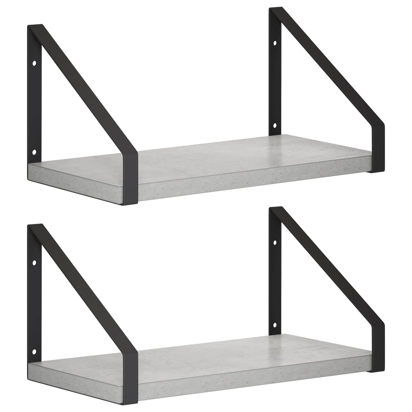 vidaXL Ράφια Τοίχου 2 τμχ. Γκρι Σκυροδέματος 30 x 16 x 15,5 cm