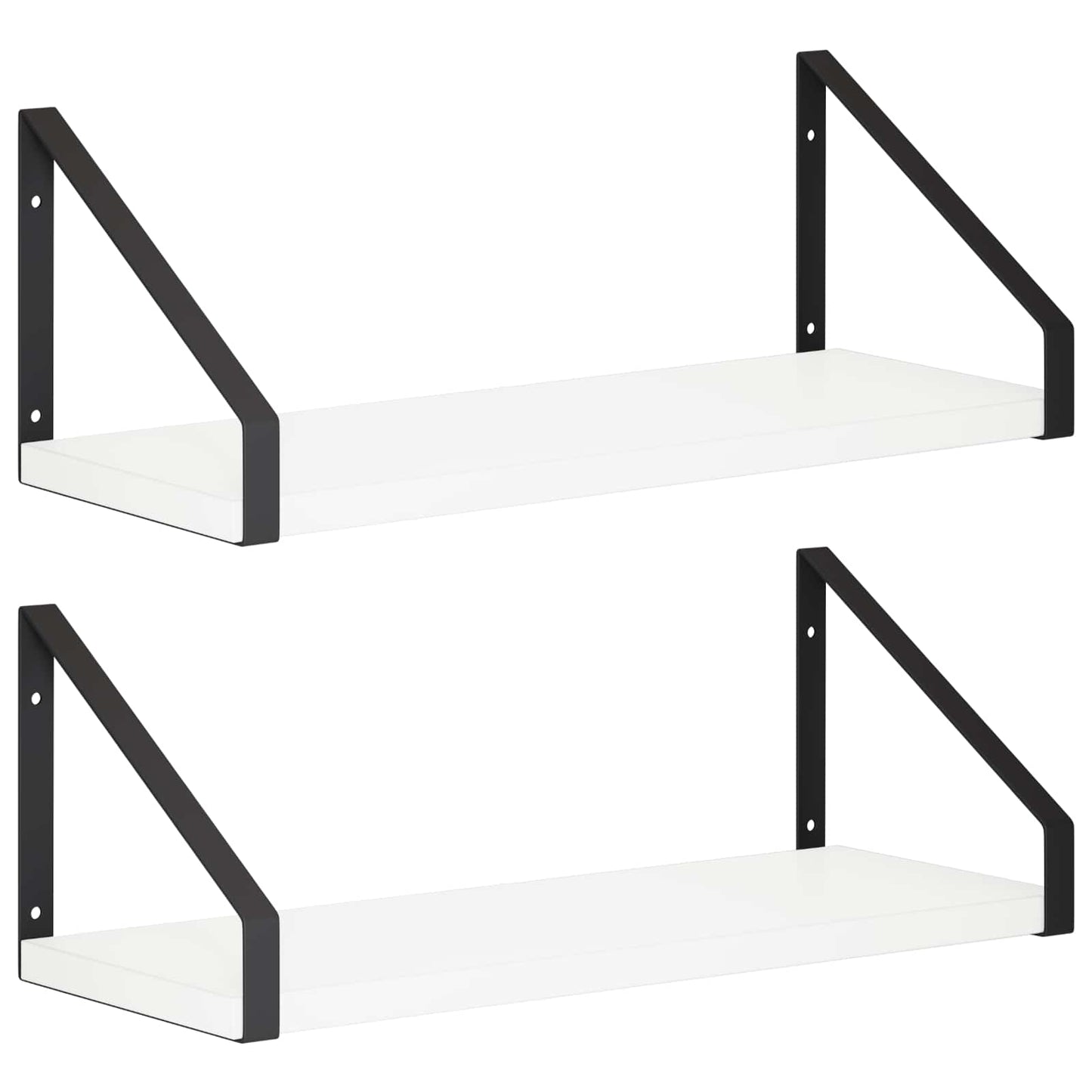 vidaXL Ράφια Τοίχου 2 τμχ. Λευκό 40 x 16 x 15,5 cm