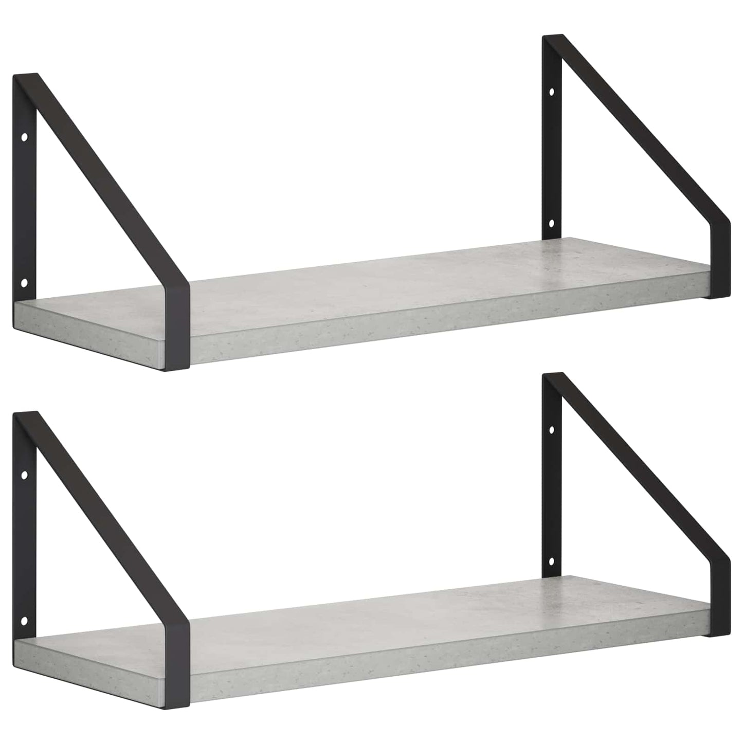 vidaXL Ράφια Τοίχου 2 τμχ. Γκρι Σκυροδέματος 40 x 16 x 15,5 cm