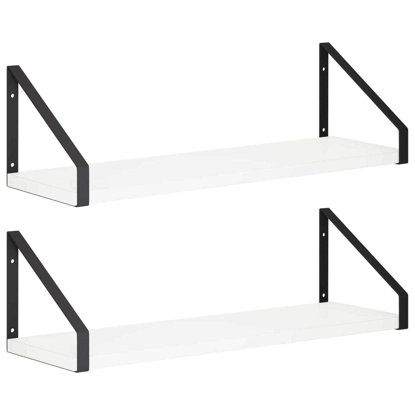 vidaXL Ράφια Τοίχου 2 τμχ. Λευκό 50 x 16 x 15,5 cm