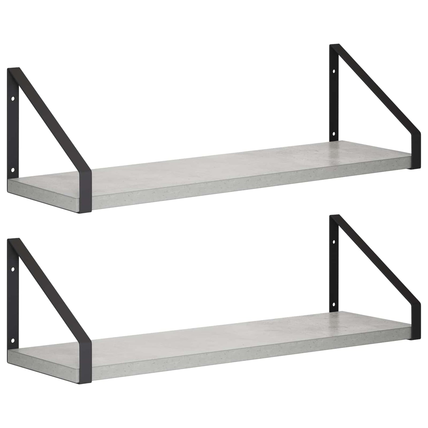 vidaXL Ράφια Τοίχου 2 τμχ. Γκρι Σκυροδέματος 50 x 16 x 15,5 cm