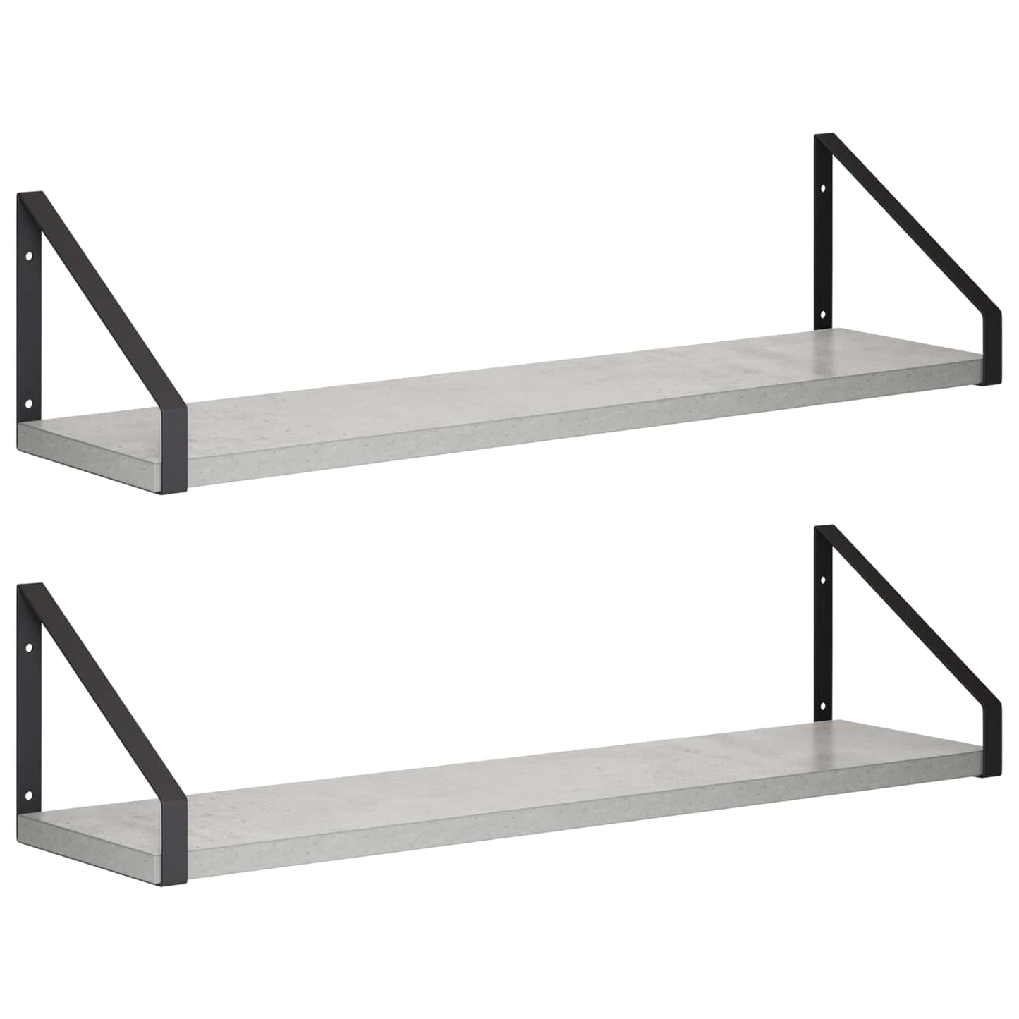 vidaXL Ράφια Τοίχου 2 τμχ. Γκρι Σκυροδέματος 60 x 16 x 15,5 cm