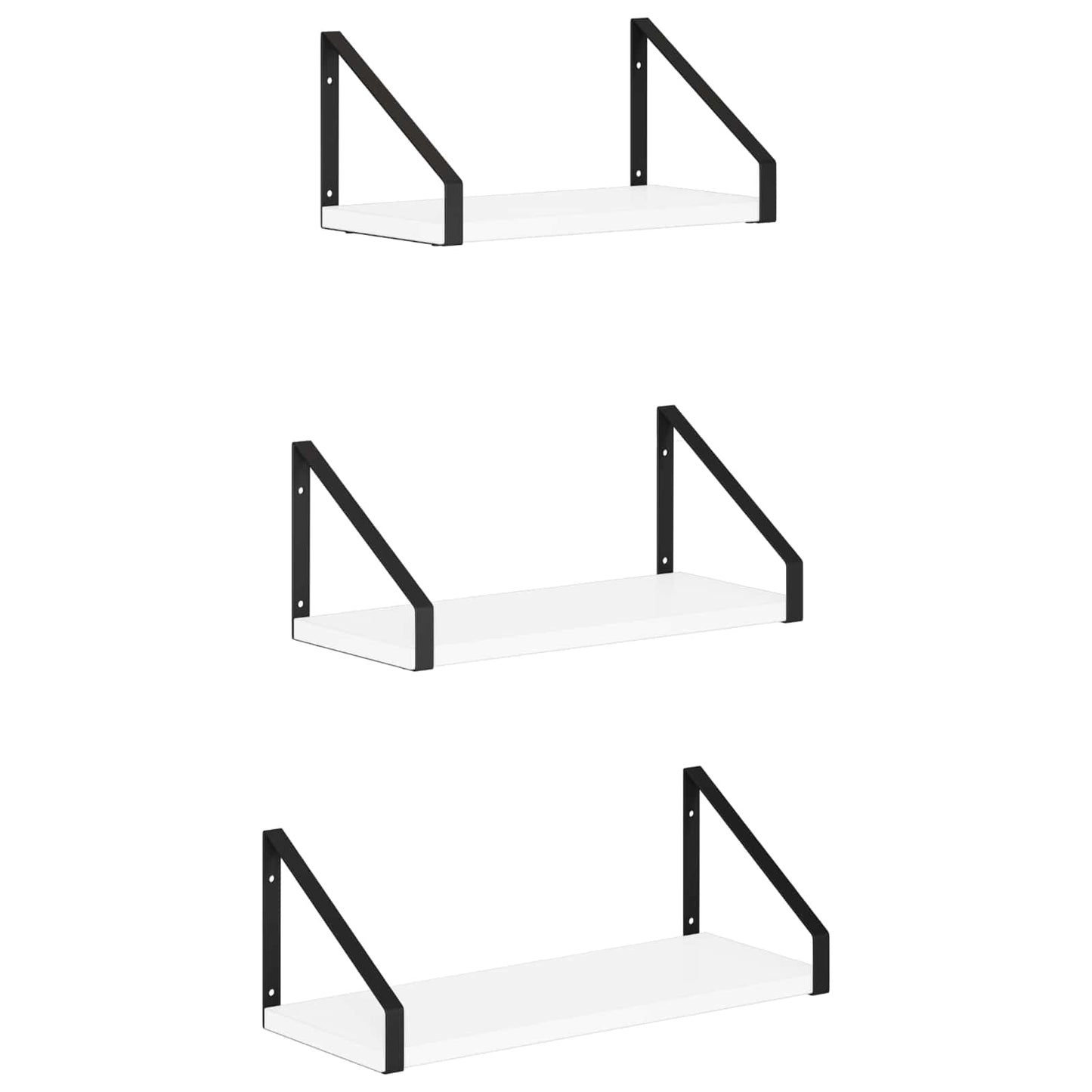 vidaXL Ράφια Τοίχου 3 τμχ. Λευκό 40 x 16 x 15,5 cm