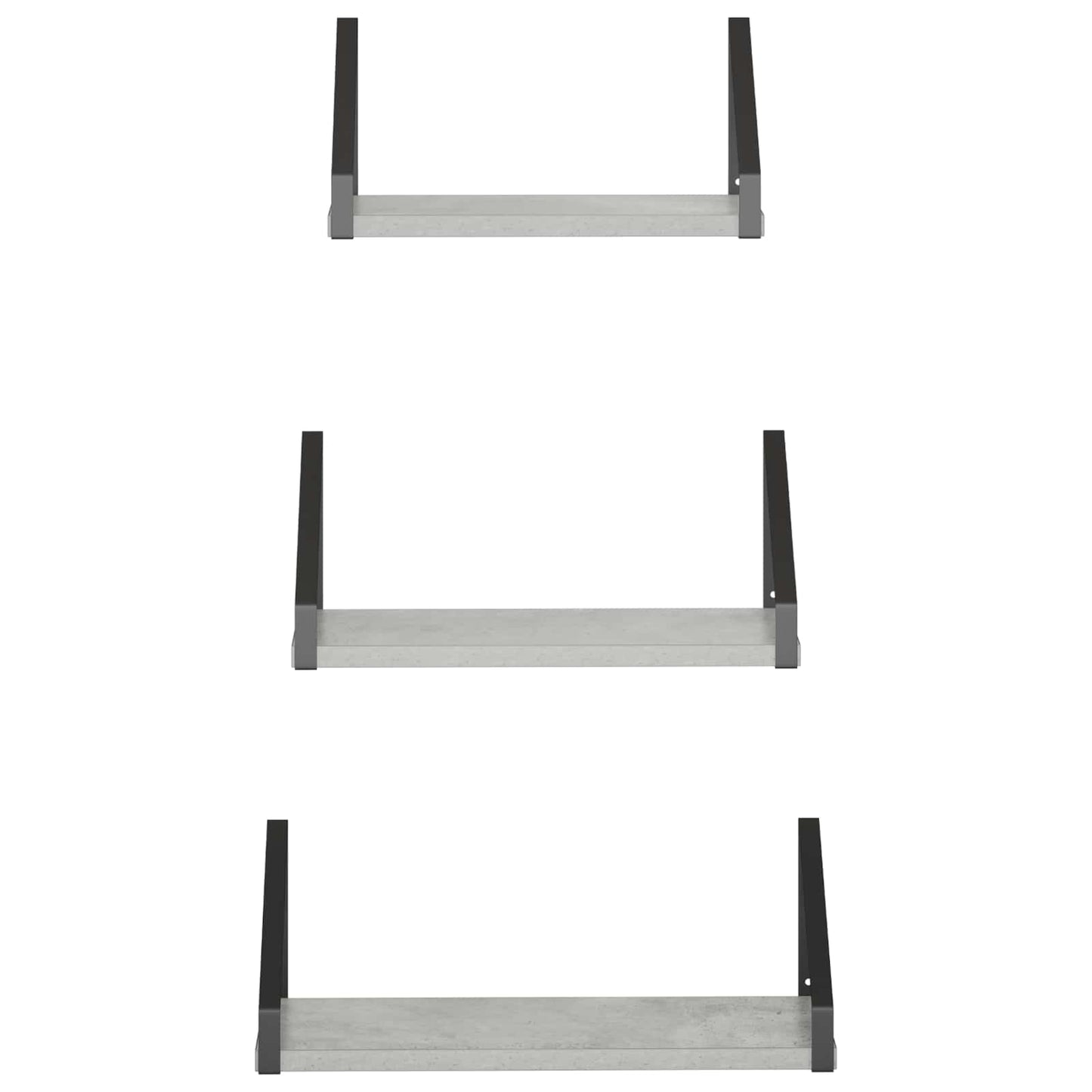 vidaXL Ράφια Τοίχου 3 τμχ. Γκρι Σκυροδέματος 40 x 16 x 15,5 cm