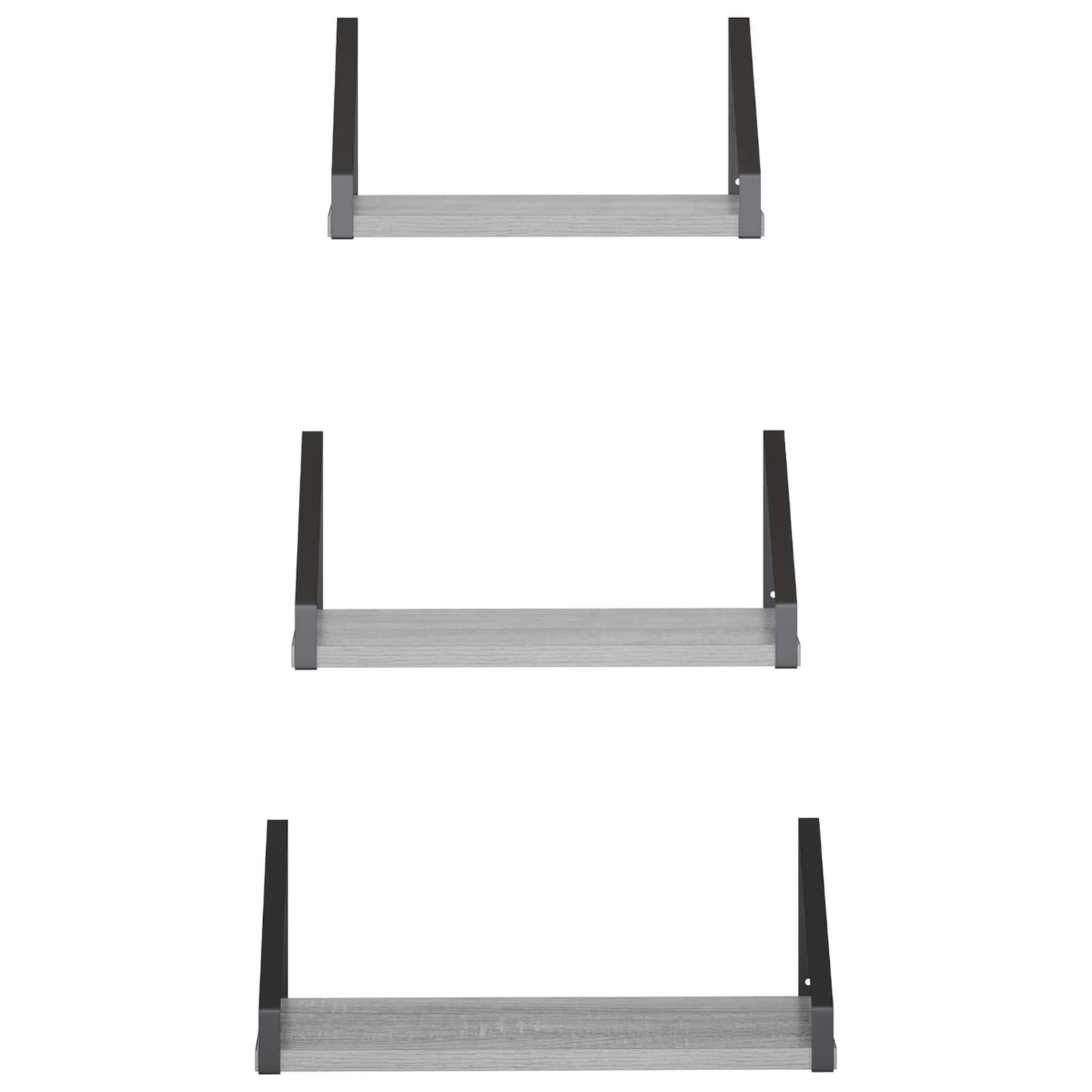 vidaXL Ράφια Τοίχου 3 τμχ. Γκρι Sonoma 40 x 16 x 15,5 cm