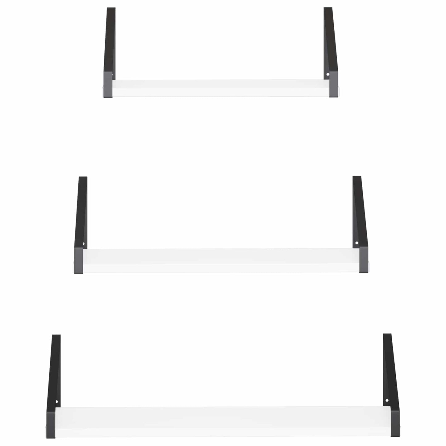 vidaXL Ράφια Τοίχου 3 τμχ. Λευκό 60 x 16 x 15,5 cm