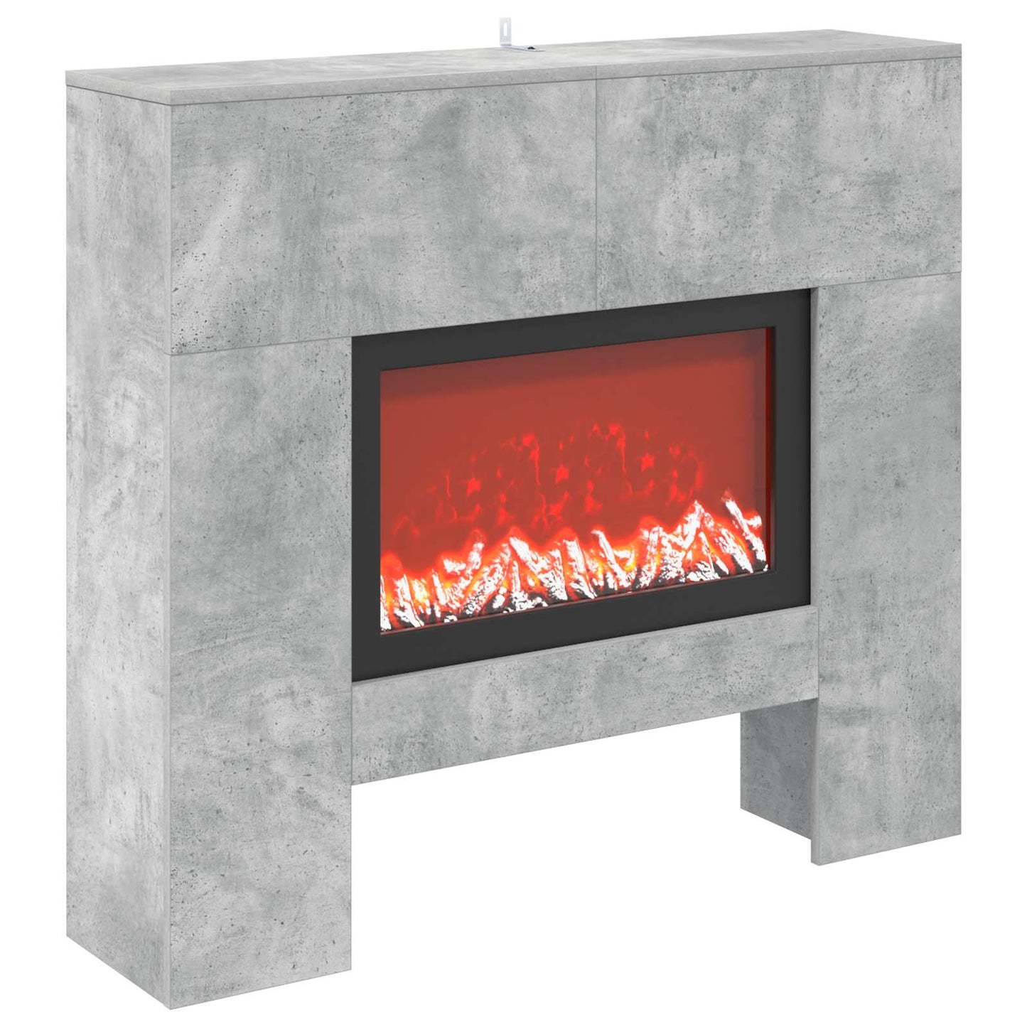 vidaXL Ηλεκτρικό τζάκι Σκυρόδεμα 100 x 24,5 x 90 cm Επεξεργασμένο ξύλο