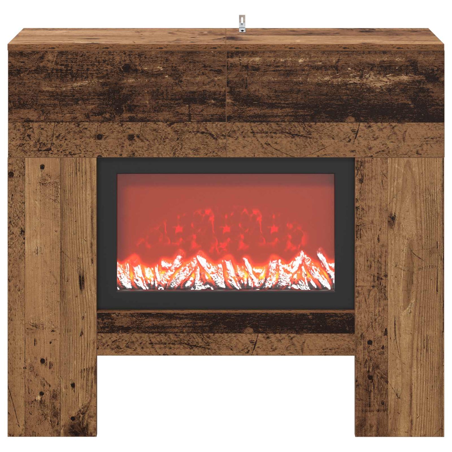 vidaXL Ηλεκτρικό τζάκι Παλαιωμένο ξύλο 100 x 24,5 x 90 cm