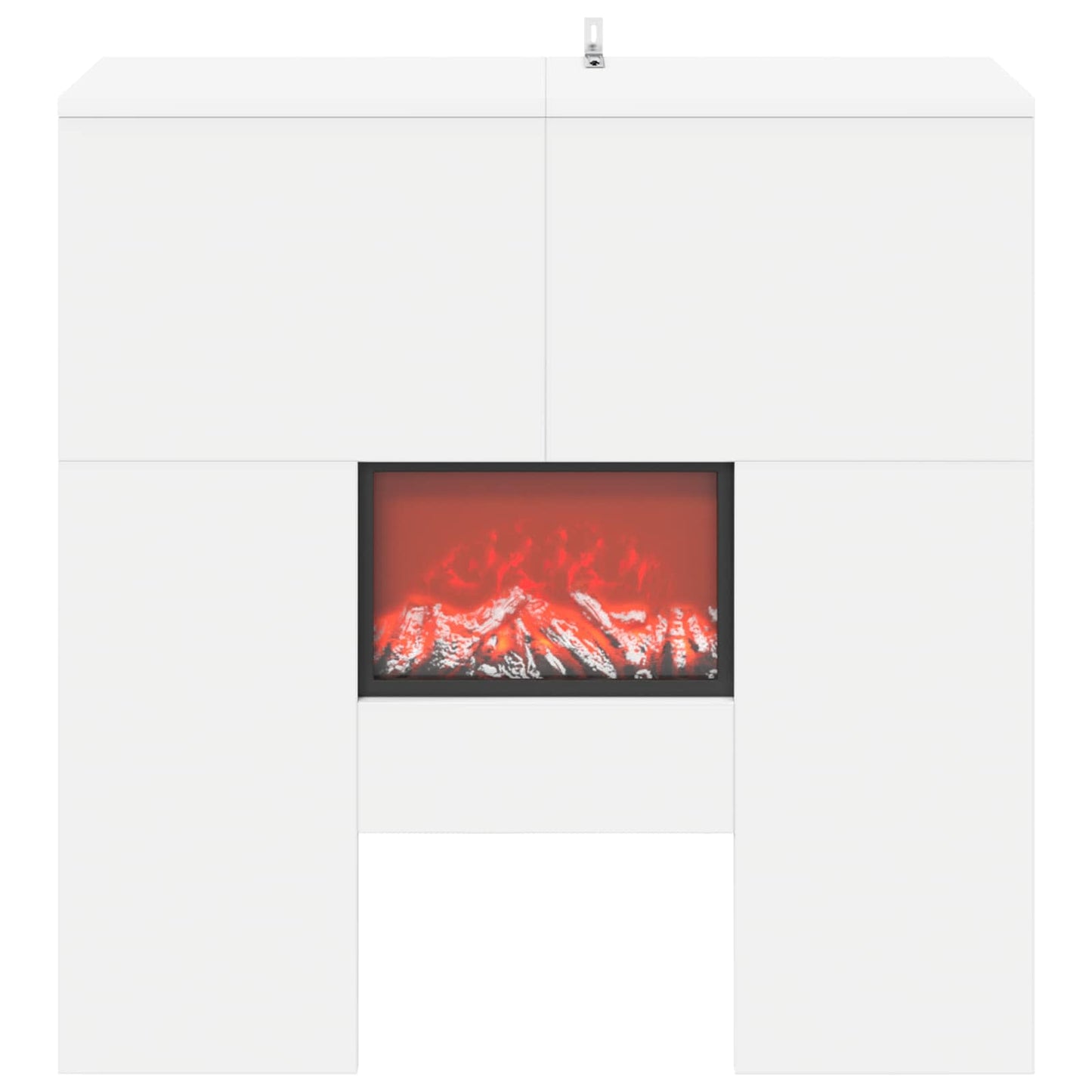 vidaXL Ηλεκτρικό τζάκι Λευκό 75 x 24,5 x 75 cm Επεξεργασμένο ξύλο