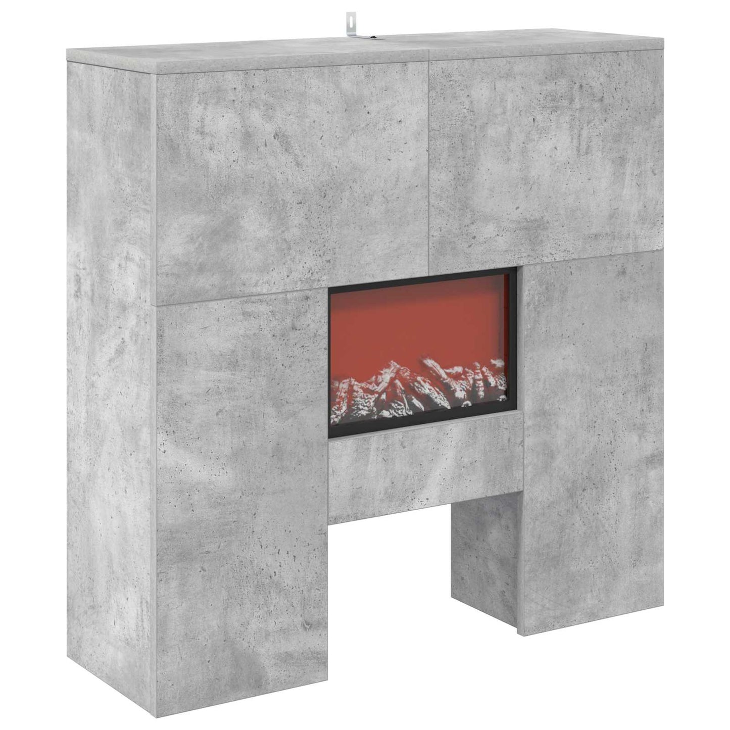 vidaXL Ηλεκτρικό τζάκι Σκυρόδεμα 75 x 24,5 x 75 cm Επεξεργασμένο ξύλο