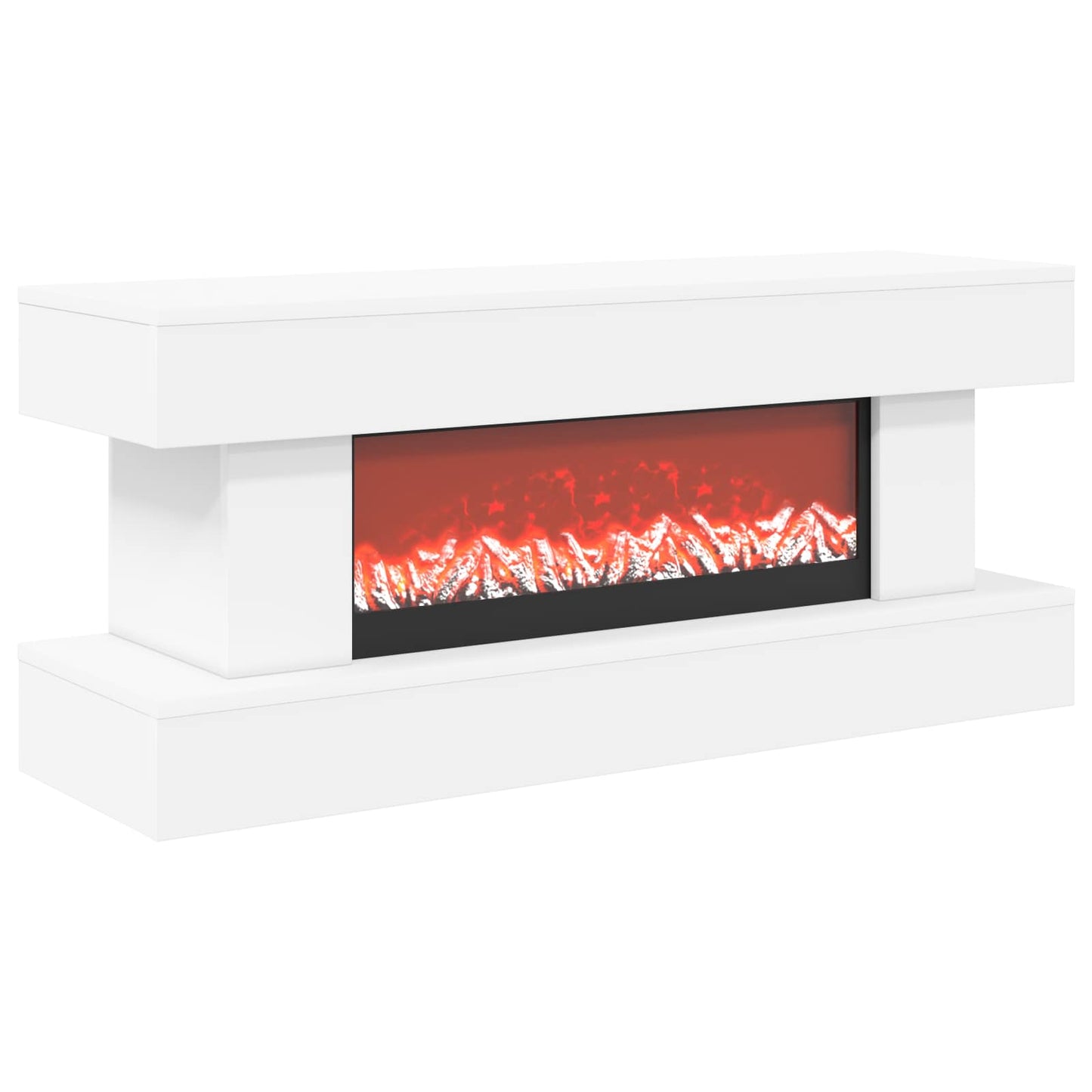 vidaXL Ηλεκτρικό τζάκι Λευκό 100 x 30 x 44 cm Επεξεργασμένο ξύλο