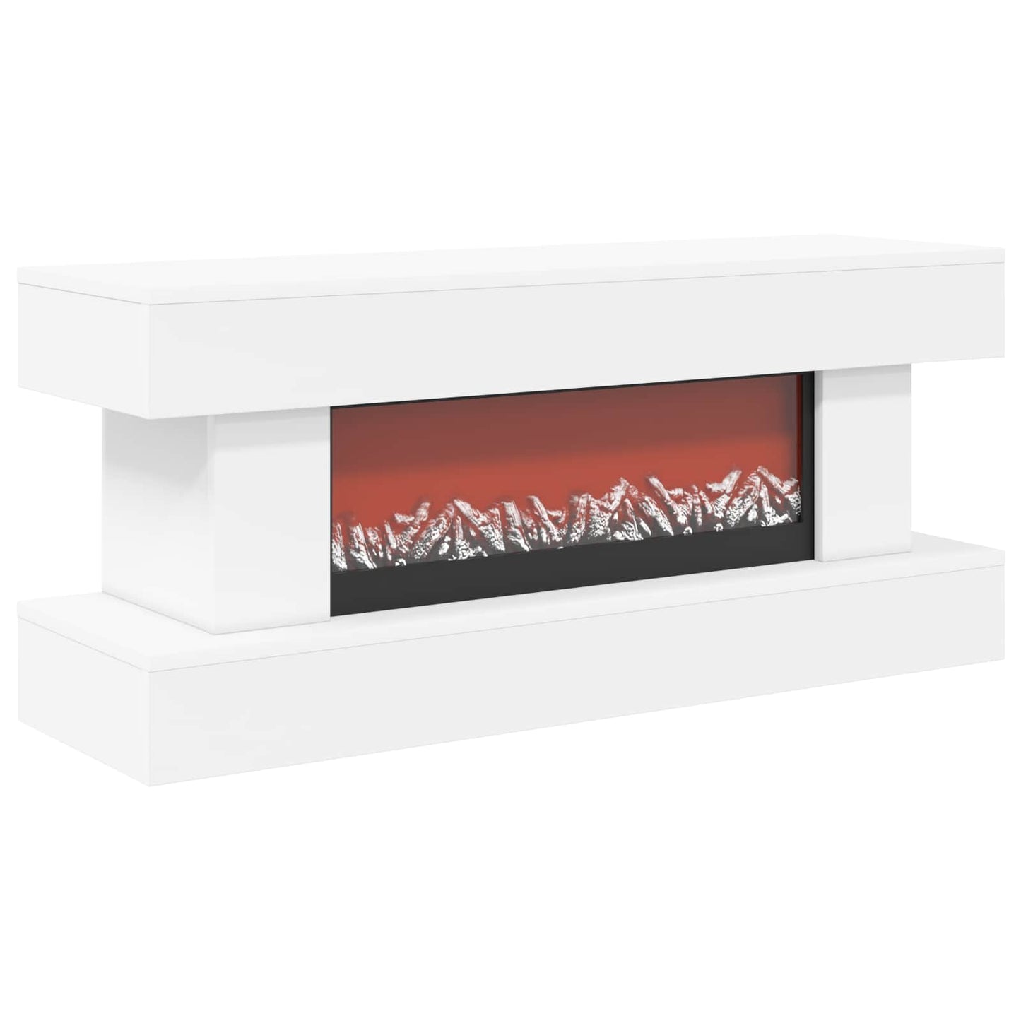 vidaXL Ηλεκτρικό τζάκι Λευκό 100 x 30 x 44 cm Επεξεργασμένο ξύλο