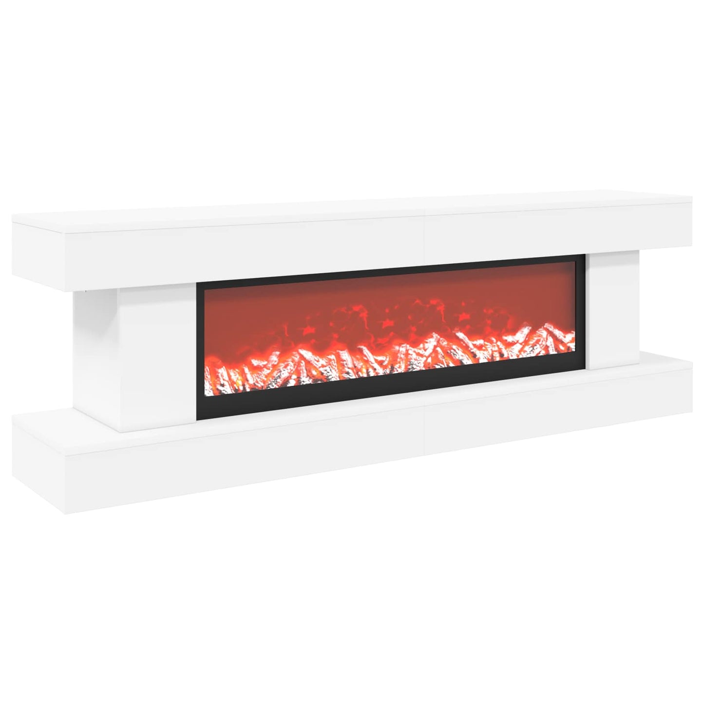 vidaXL Ηλεκτρικό τζάκι Λευκό 150 x 30 x 50 cm Επεξεργασμένο ξύλο