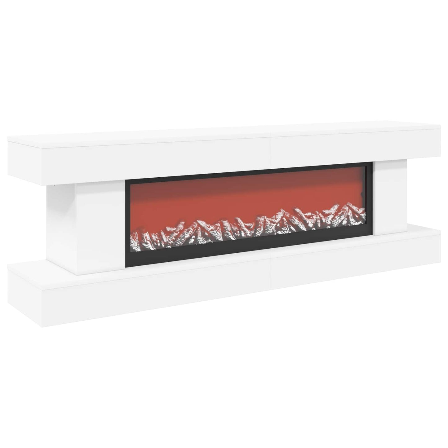 vidaXL Ηλεκτρικό τζάκι Λευκό 150 x 30 x 50 cm Επεξεργασμένο ξύλο