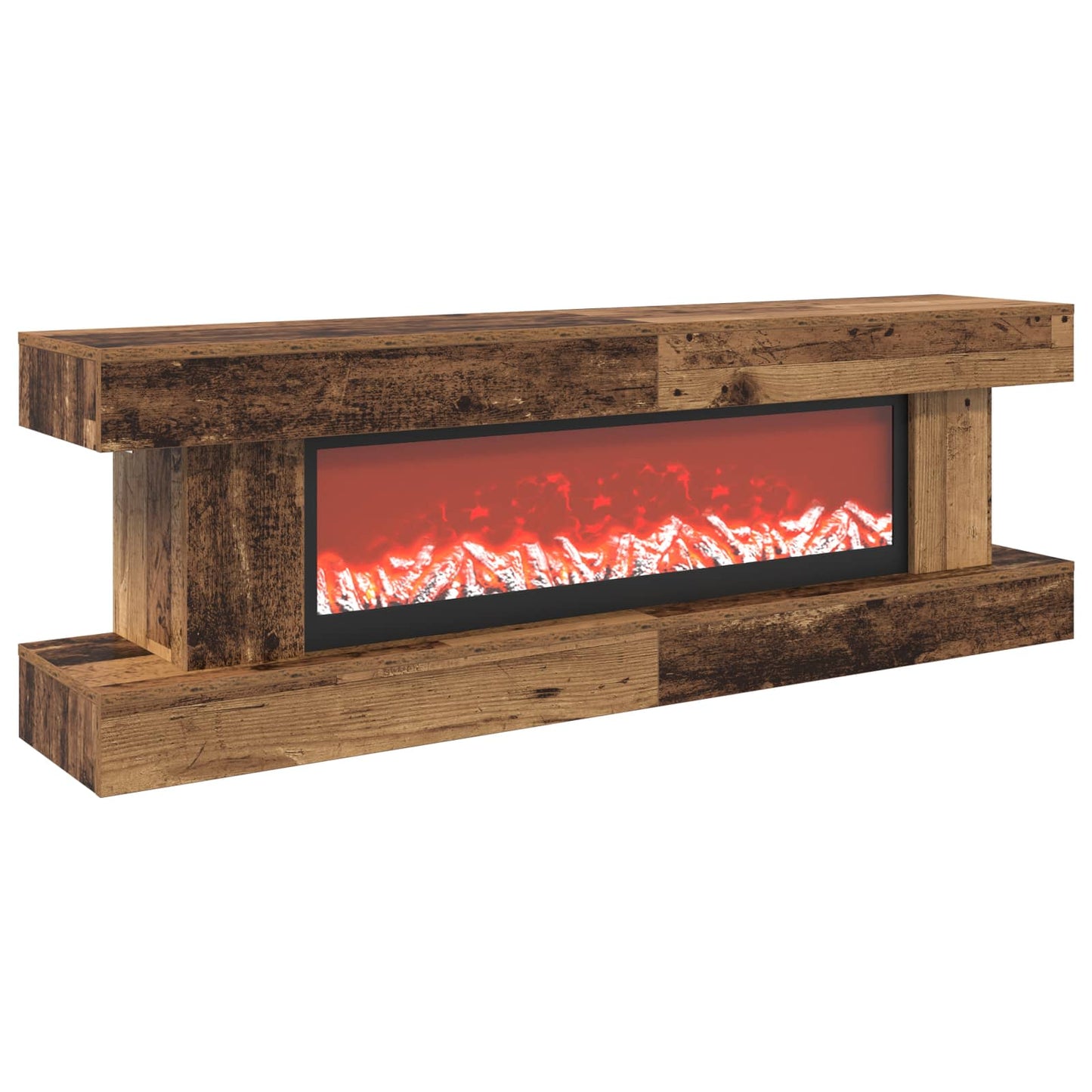 vidaXL Ηλεκτρικό τζάκι Παλαιωμένο ξύλο 150 x 30 x 50 cm