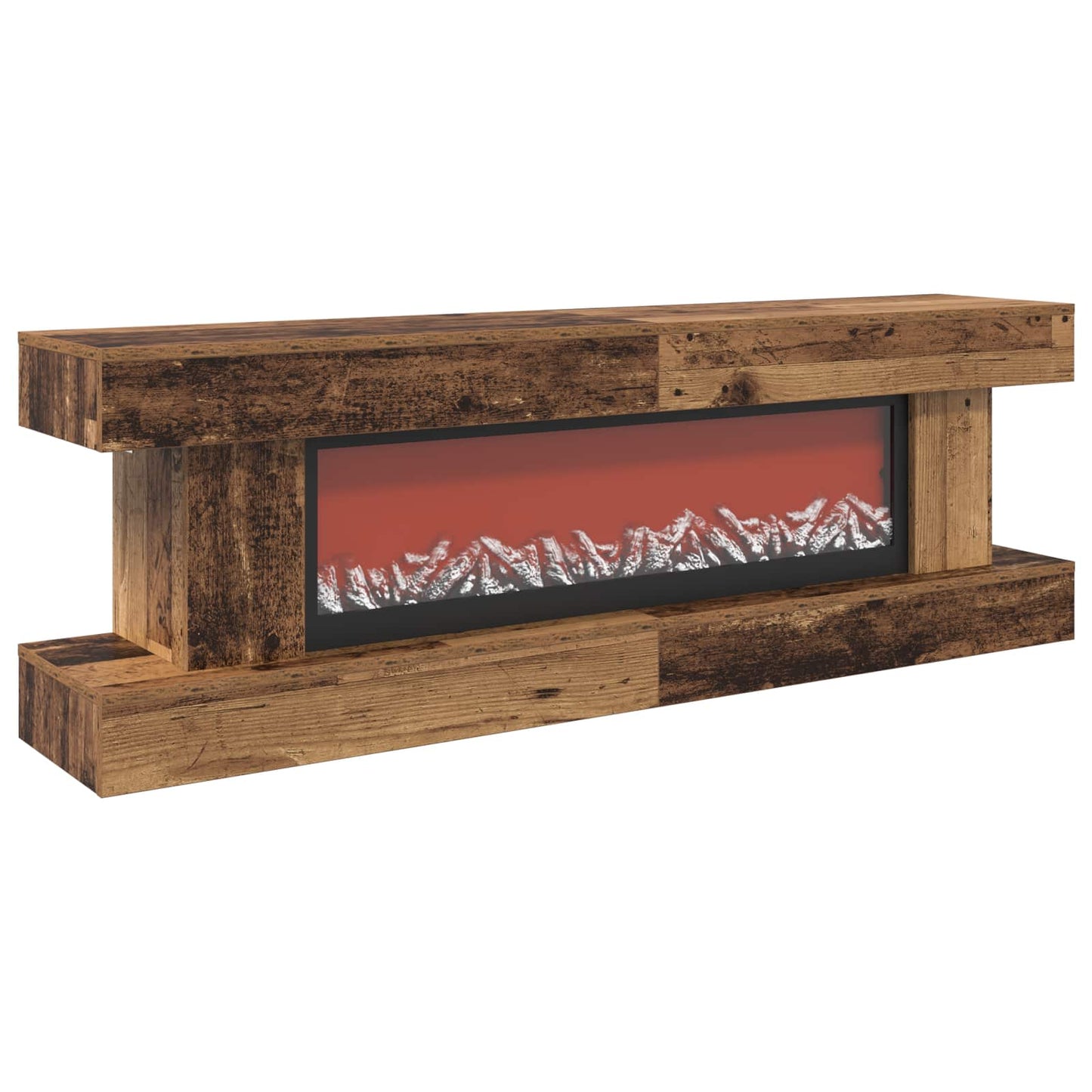 vidaXL Ηλεκτρικό τζάκι Παλαιωμένο ξύλο 150 x 30 x 50 cm
