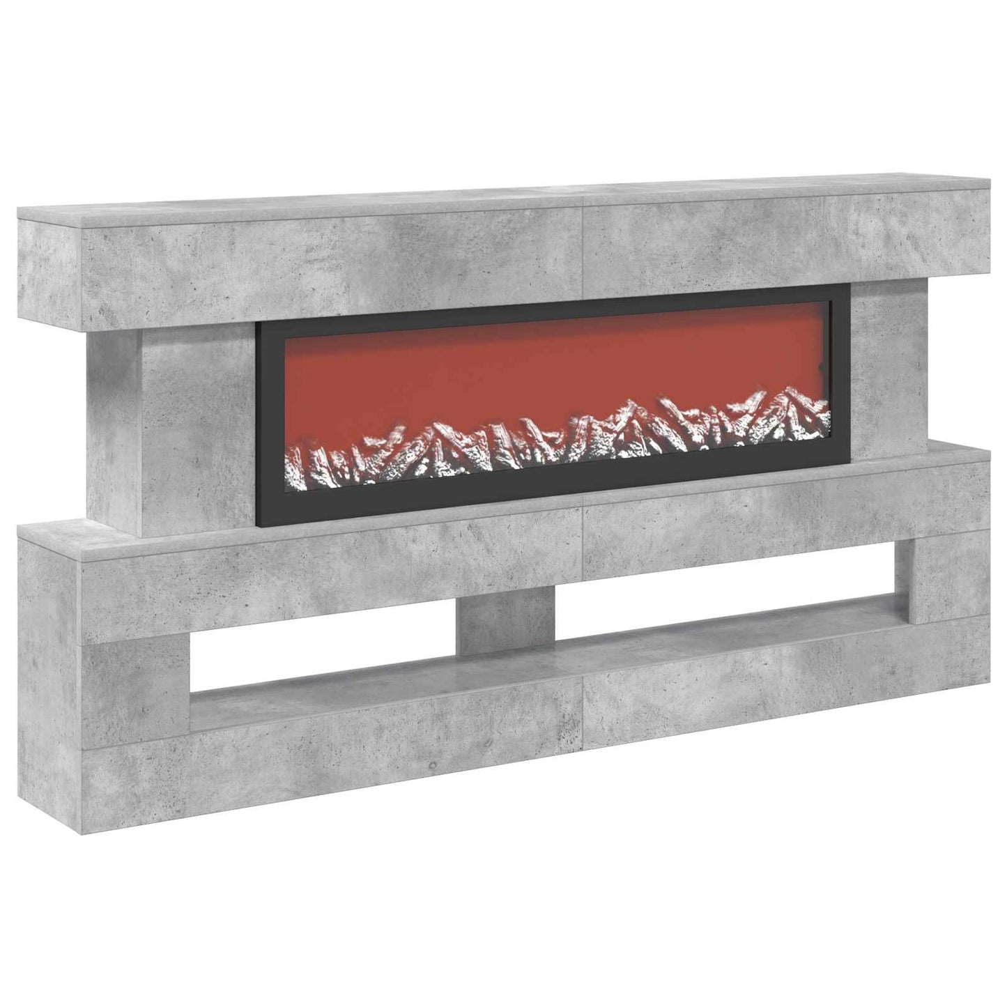 vidaXL Ηλεκτρικό τζάκι Σκυρόδεμα 150 x 21 x 77 cm Επεξεργασμένο ξύλο