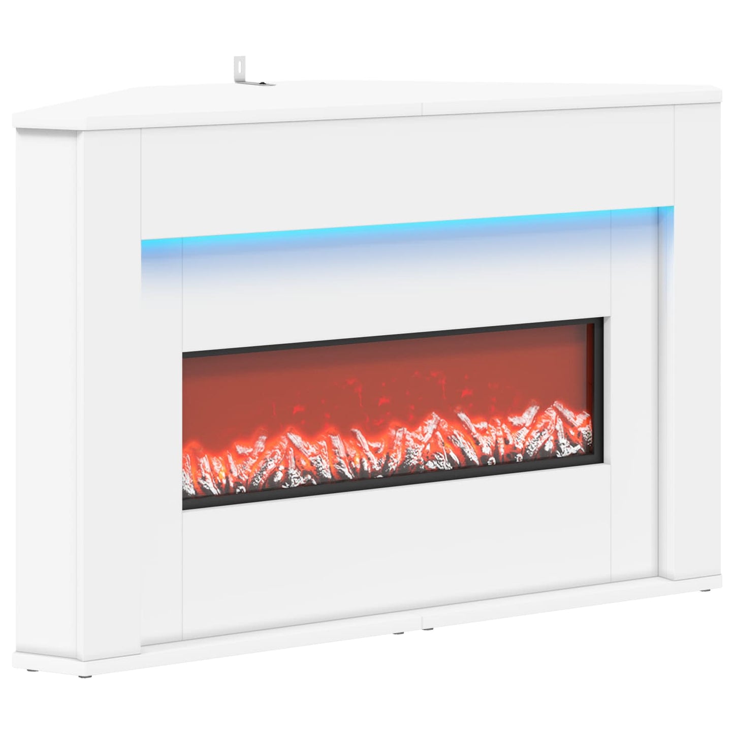 vidaXL Τζάκι με ταινία LED Λευκό 95 x 42,5 x 60 cm Επεξεργασμένο ξύλο