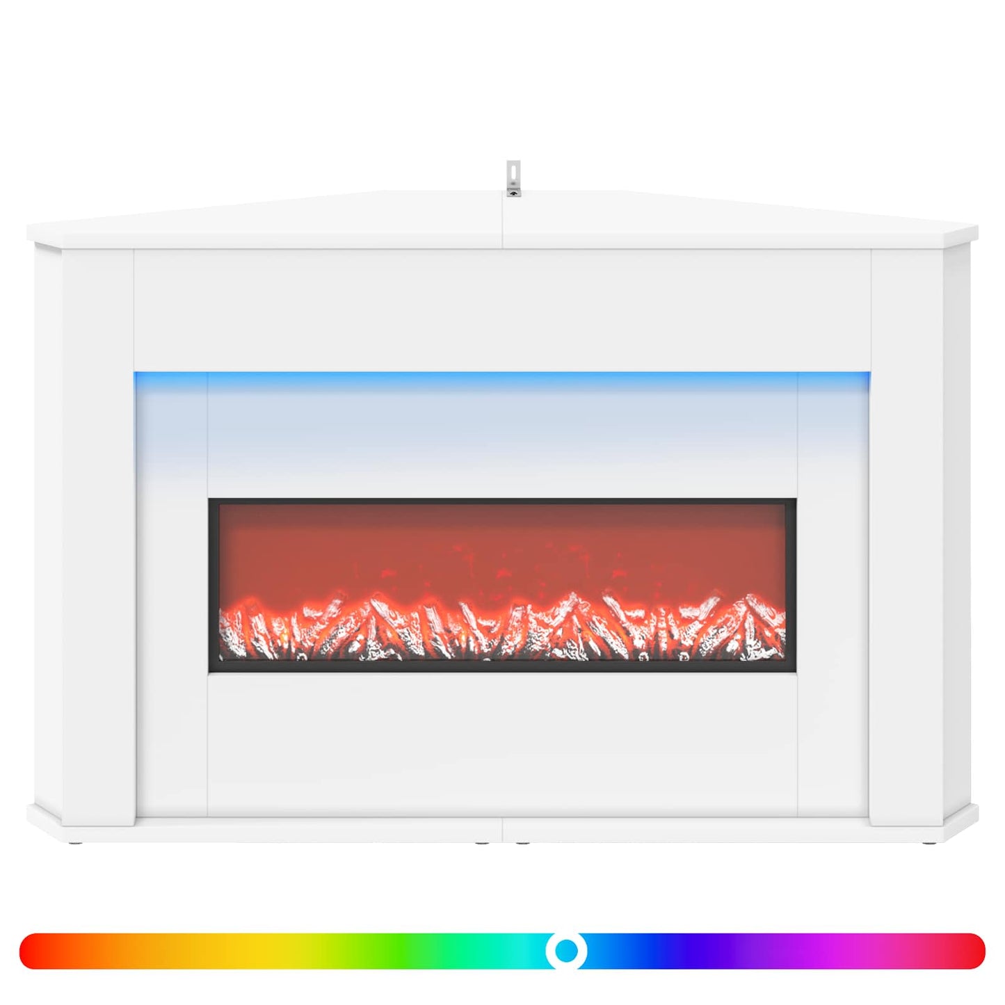 vidaXL Τζάκι με ταινία LED Λευκό 95 x 42,5 x 60 cm Επεξεργασμένο ξύλο