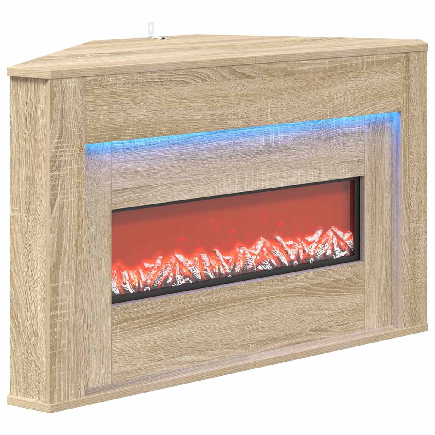 vidaXL Τζάκι με ταινία LED Sonoma 95 x 42,5 x 60 cm Επεξεργασμένο ξύλο