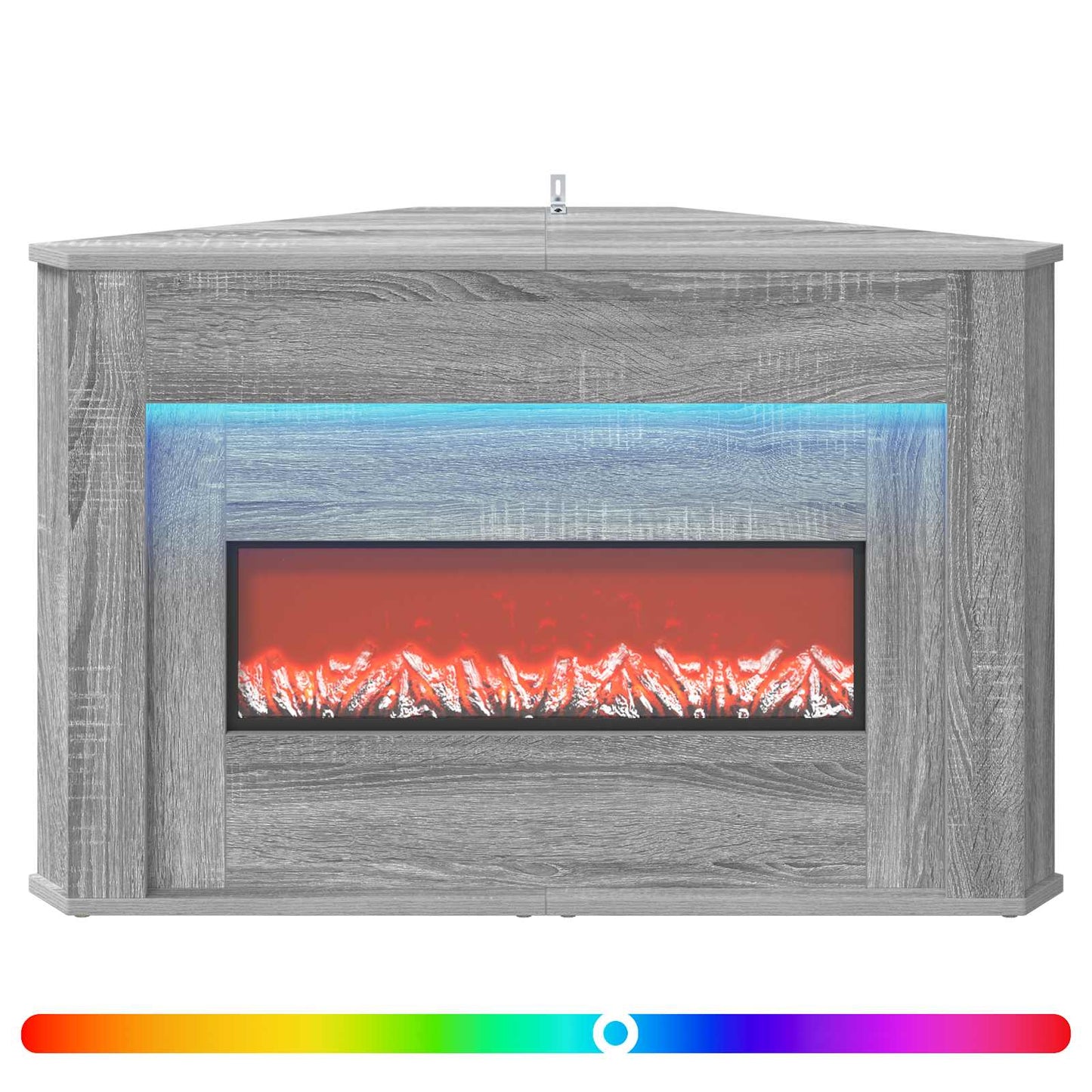 vidaXL Τζάκι με ταινία LED Γκρι Sonoma 95 x 42,5 x 60 cm