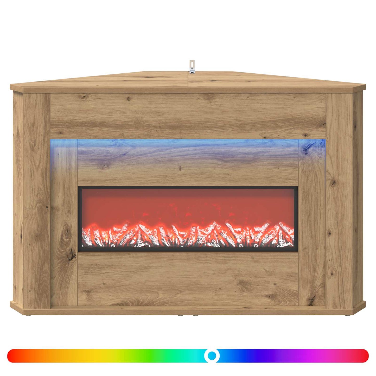 vidaXL Τζάκι με ταινία LED Artisan Δρυς 95 x 42,5 x 60 cm