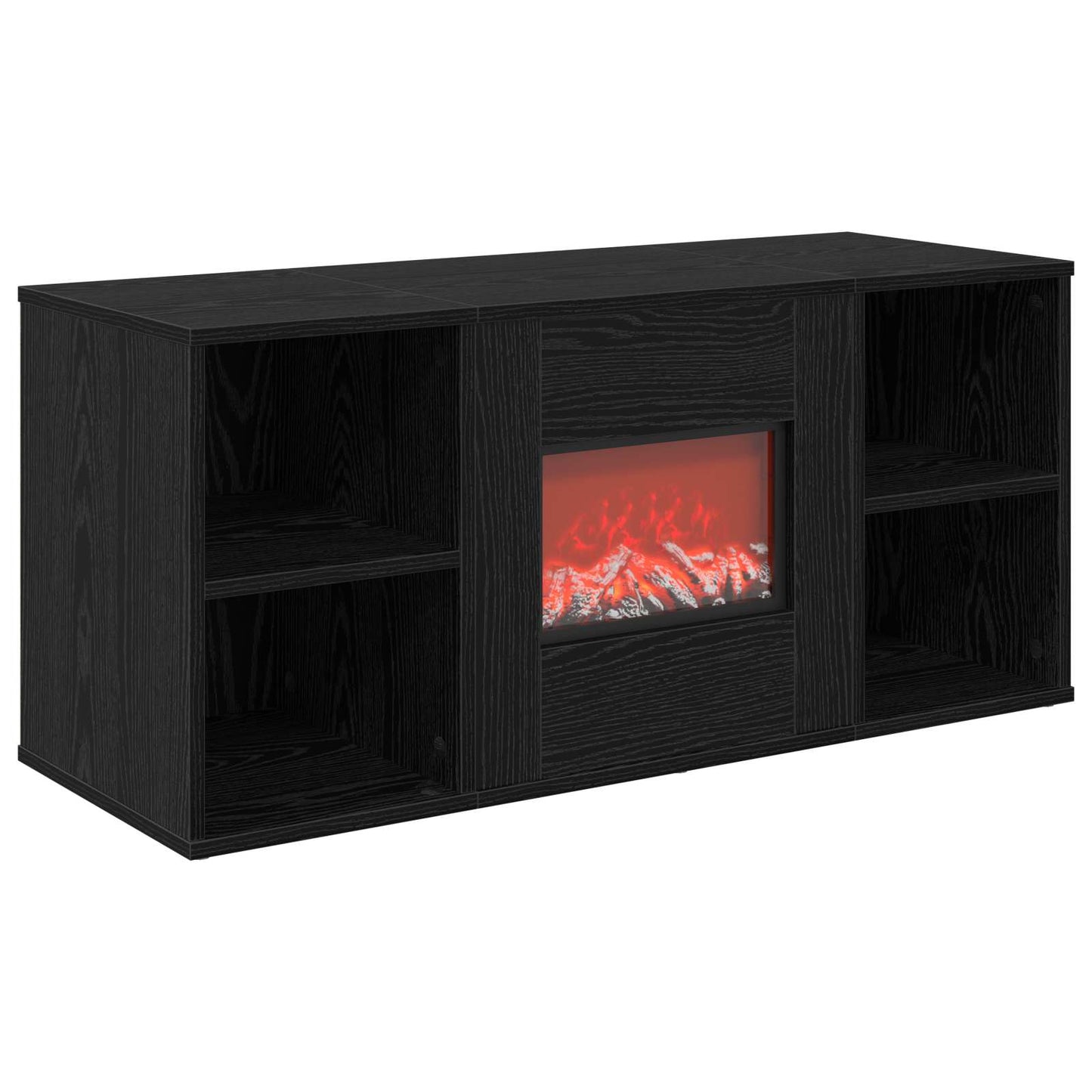 vidaXL Ηλεκτρικό τζάκι Μαύρη Δρυς 100 x 37 x 45,5 cm