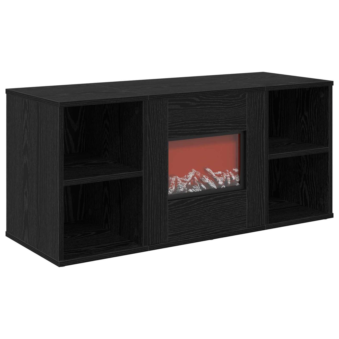 vidaXL Ηλεκτρικό τζάκι Μαύρη Δρυς 100 x 37 x 45,5 cm