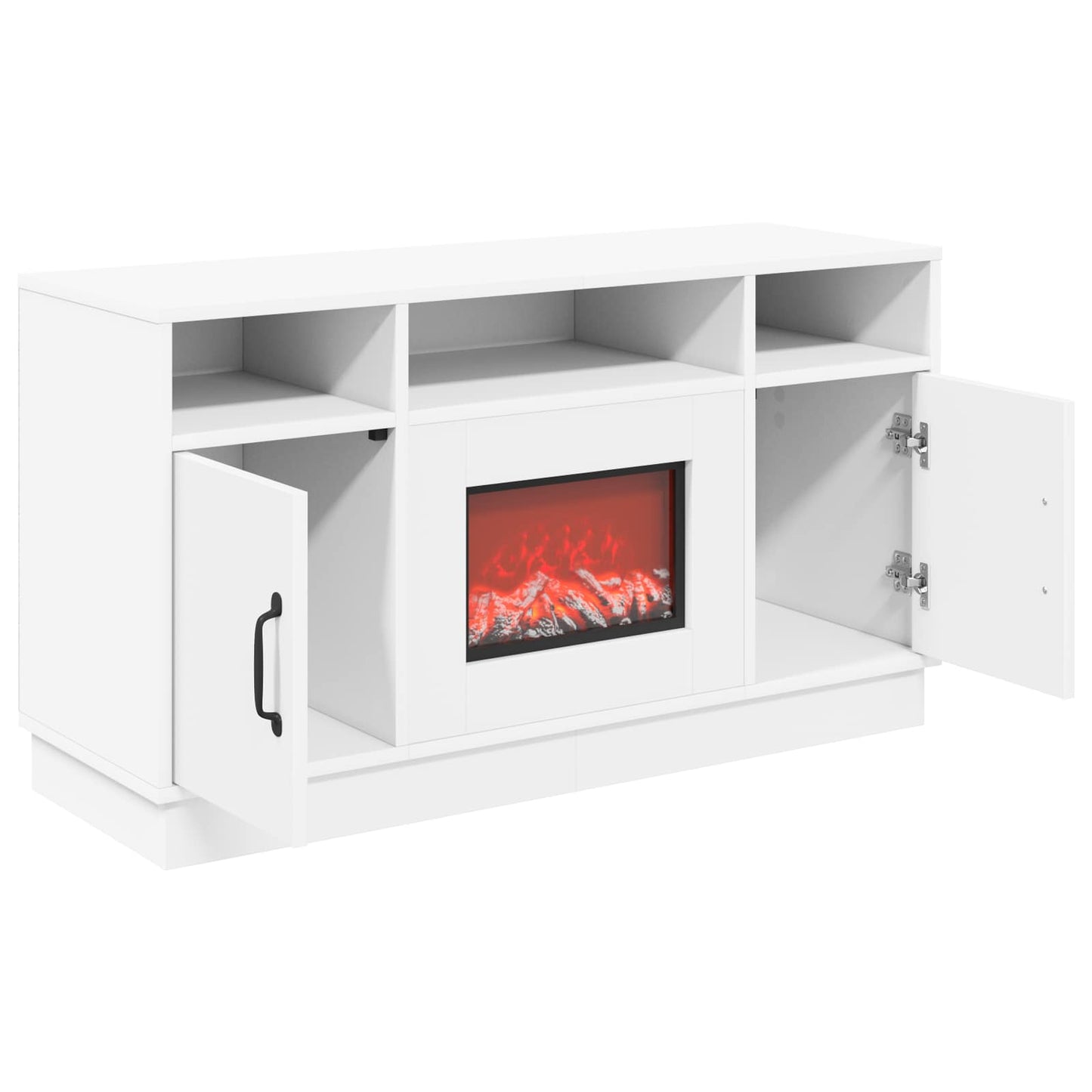 vidaXL Ηλεκτρικό τζάκι Λευκό 100 x 33 x 55 cm Επεξεργασμένο ξύλο