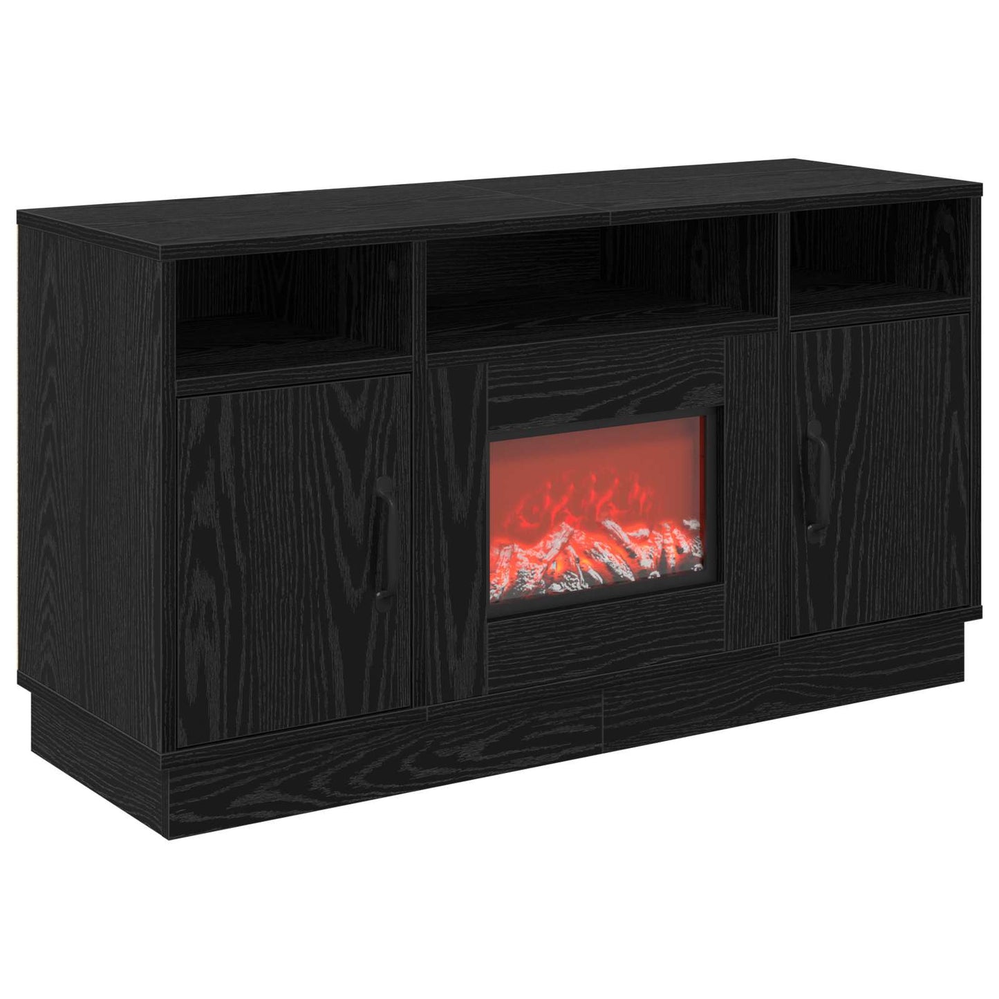 vidaXL Ηλεκτρικό τζάκι Μαύρη Δρυς 100 x 33 x 55 cm Επεξεργασμένο ξύλο