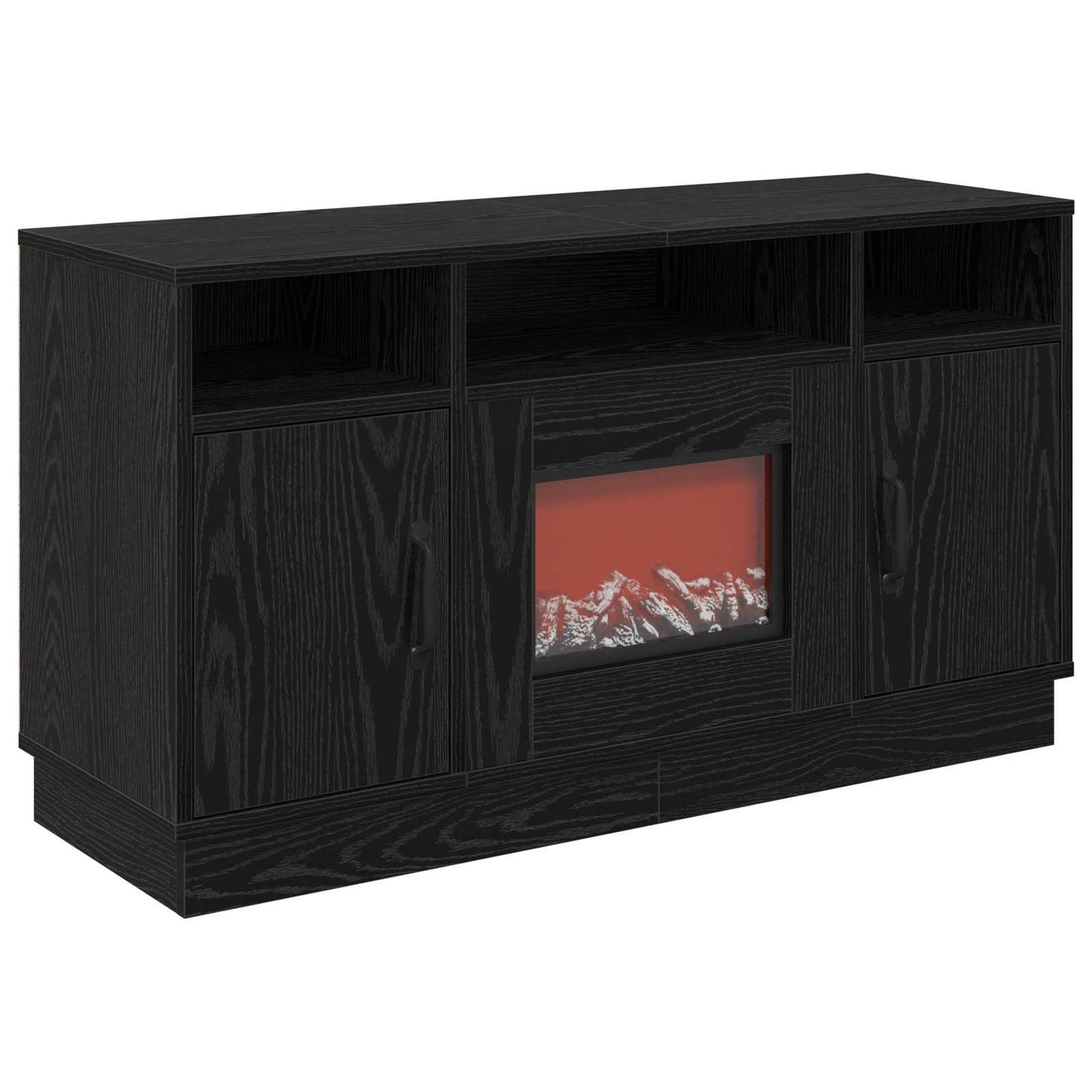 vidaXL Ηλεκτρικό τζάκι Μαύρη Δρυς 100 x 33 x 55 cm Επεξεργασμένο ξύλο