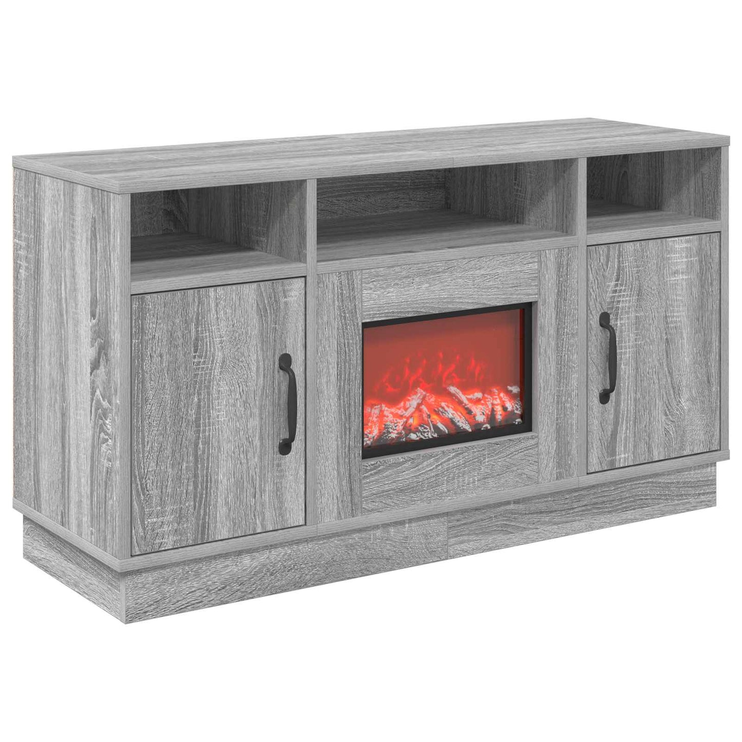 vidaXL Ηλεκτρικό τζάκι Γκρι Sonoma 100 x 33 x 55 cm Επεξεργασμένο ξύλο