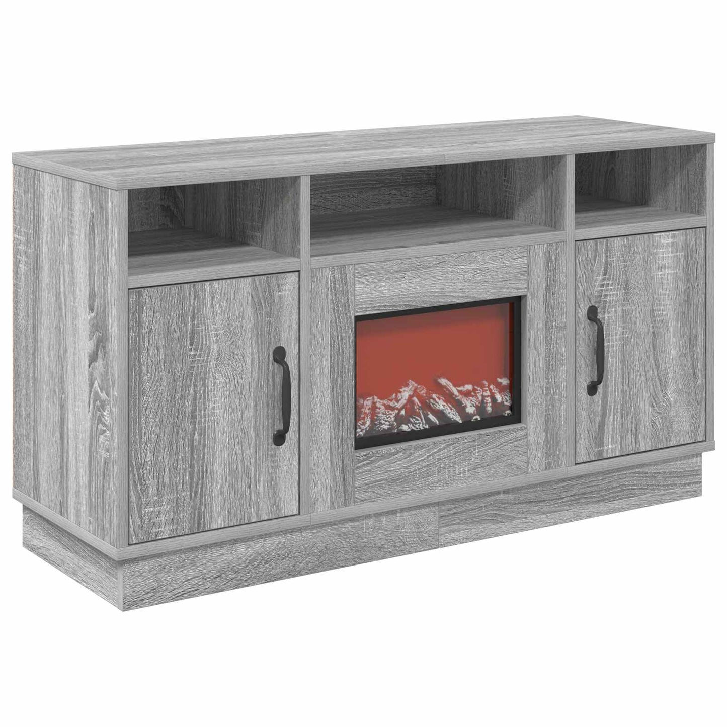 vidaXL Ηλεκτρικό τζάκι Γκρι Sonoma 100 x 33 x 55 cm Επεξεργασμένο ξύλο
