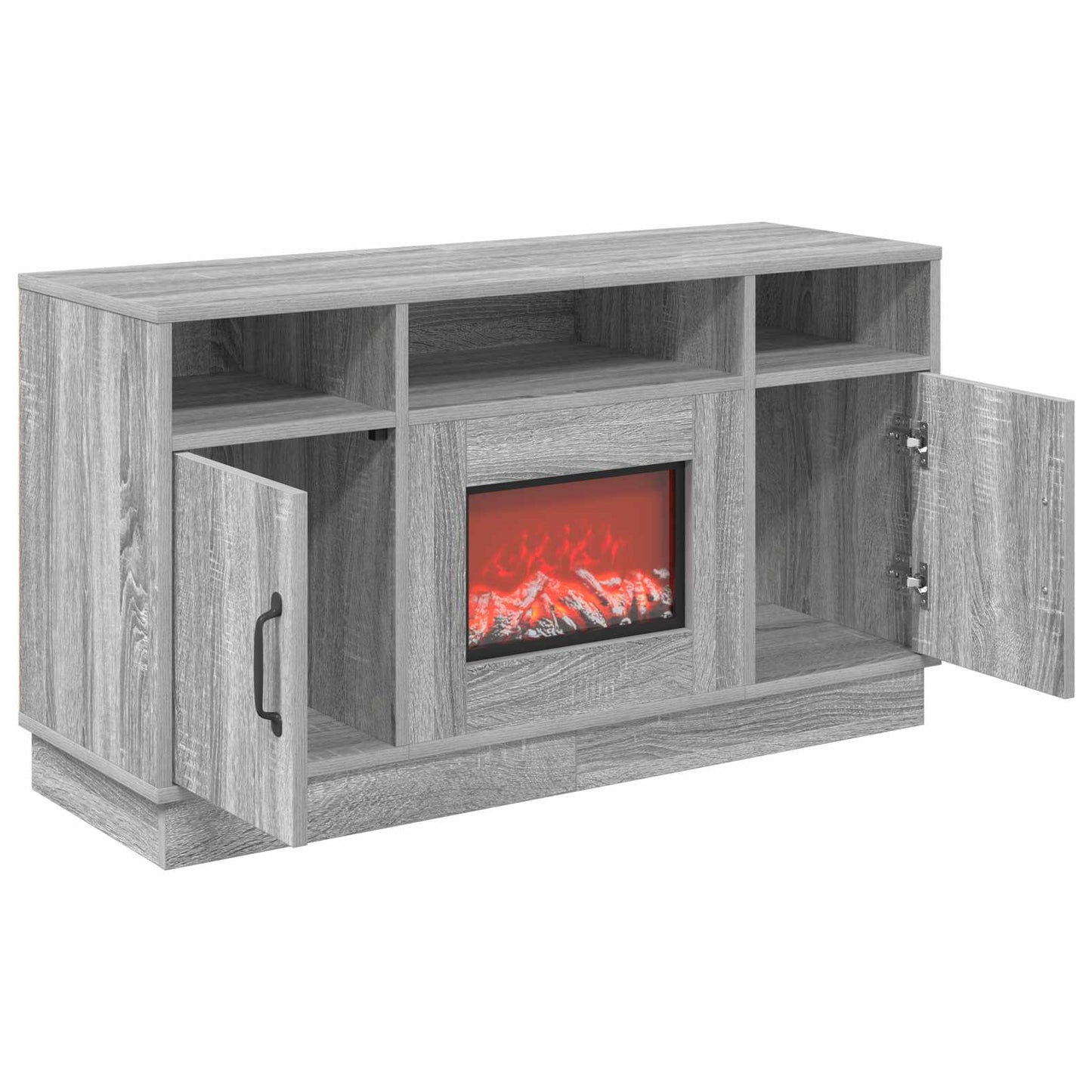 vidaXL Ηλεκτρικό τζάκι Γκρι Sonoma 100 x 33 x 55 cm Επεξεργασμένο ξύλο
