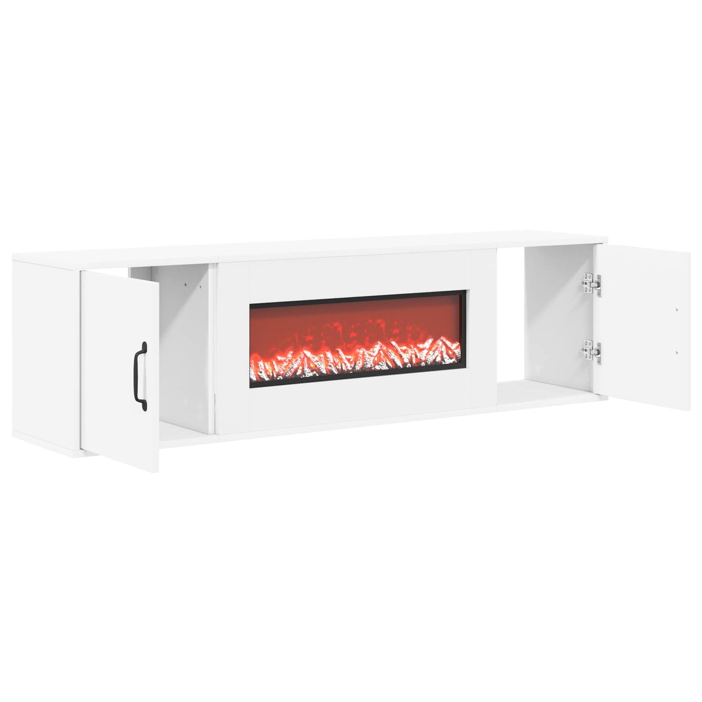 vidaXL Ηλεκτρικό τζάκι Λευκό 140,5 x 30 x 39 cm Επεξεργασμένο ξύλο