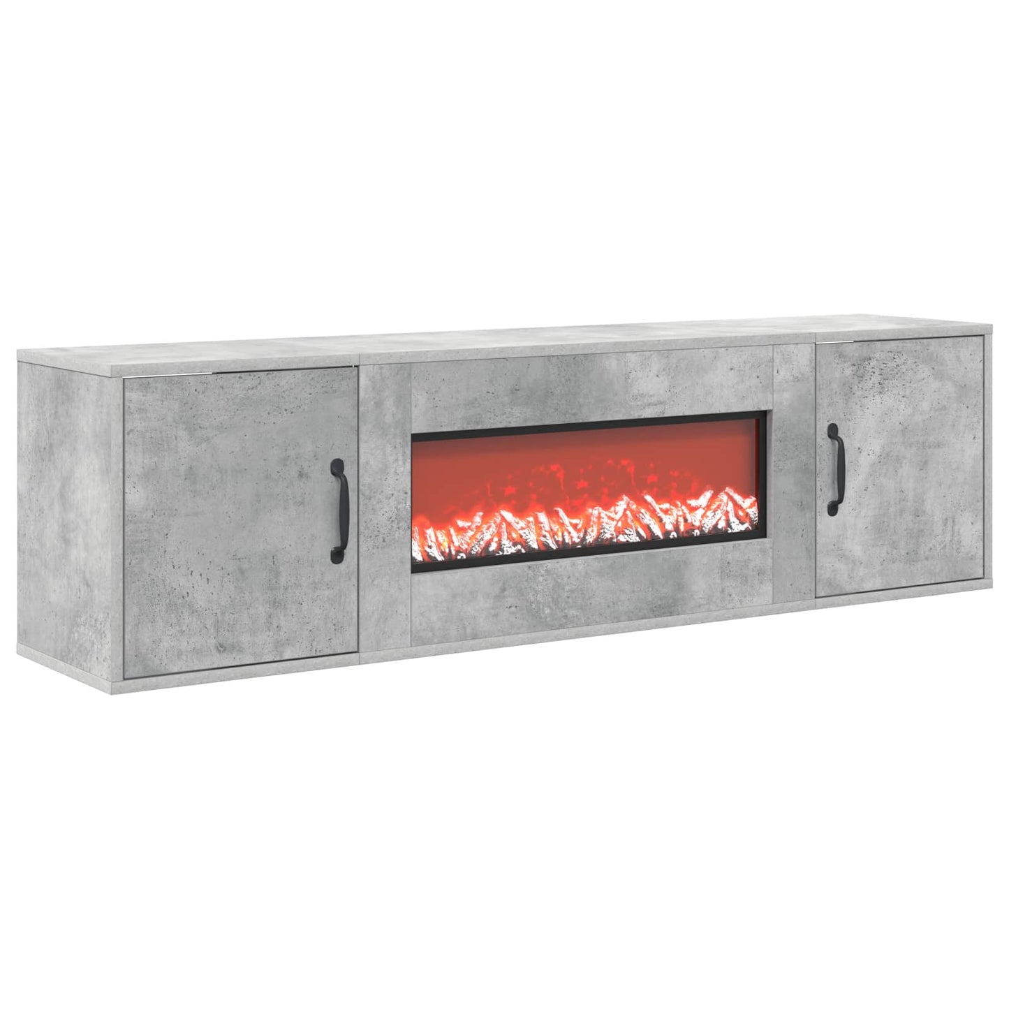 vidaXL Ηλεκτρικό τζάκι Σκυρόδεμα 140,5 x 30 x 39 cm Επεξεργασμένο ξύλο