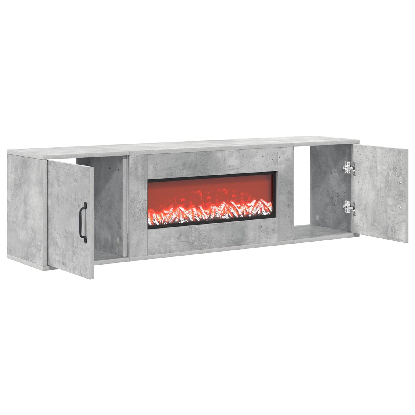 vidaXL Ηλεκτρικό τζάκι Σκυρόδεμα 140,5 x 30 x 39 cm Επεξεργασμένο ξύλο