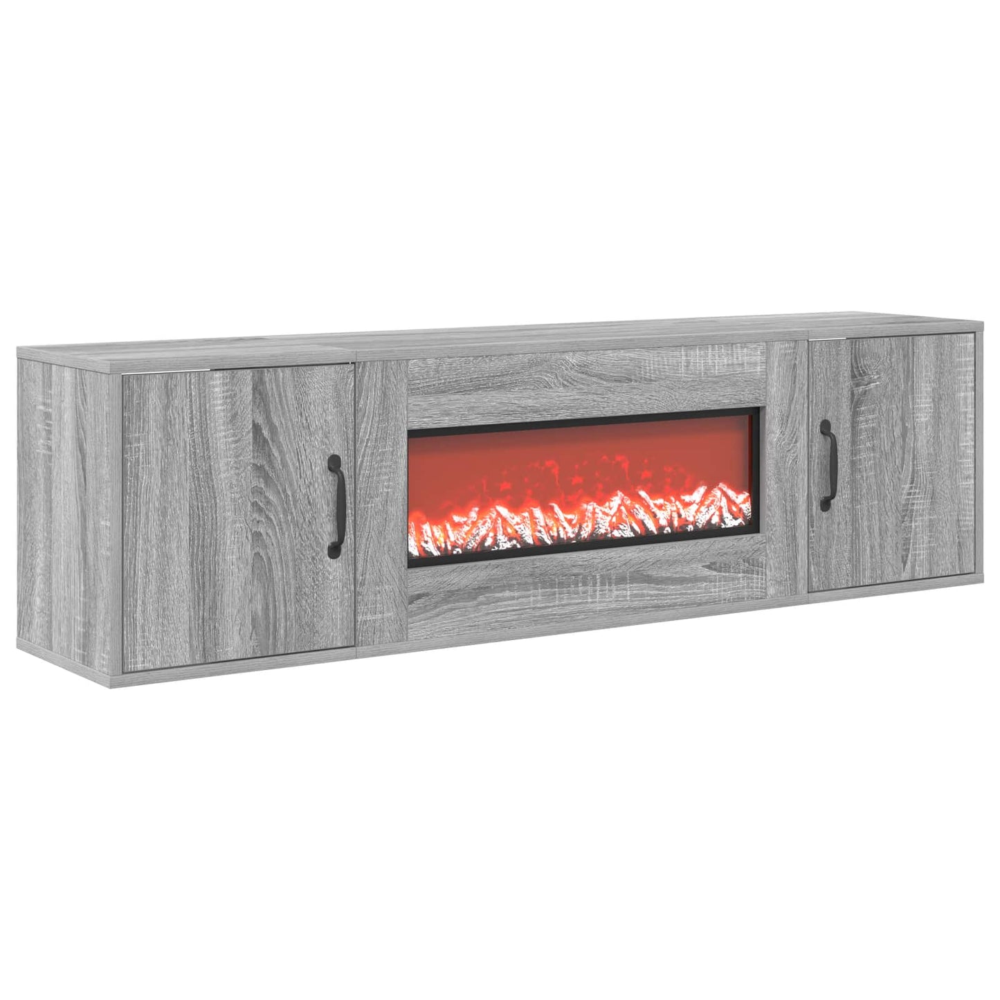vidaXL Ηλεκτρικό τζάκι Γκρι Sonoma 140,5 x 30 x 39 cm
