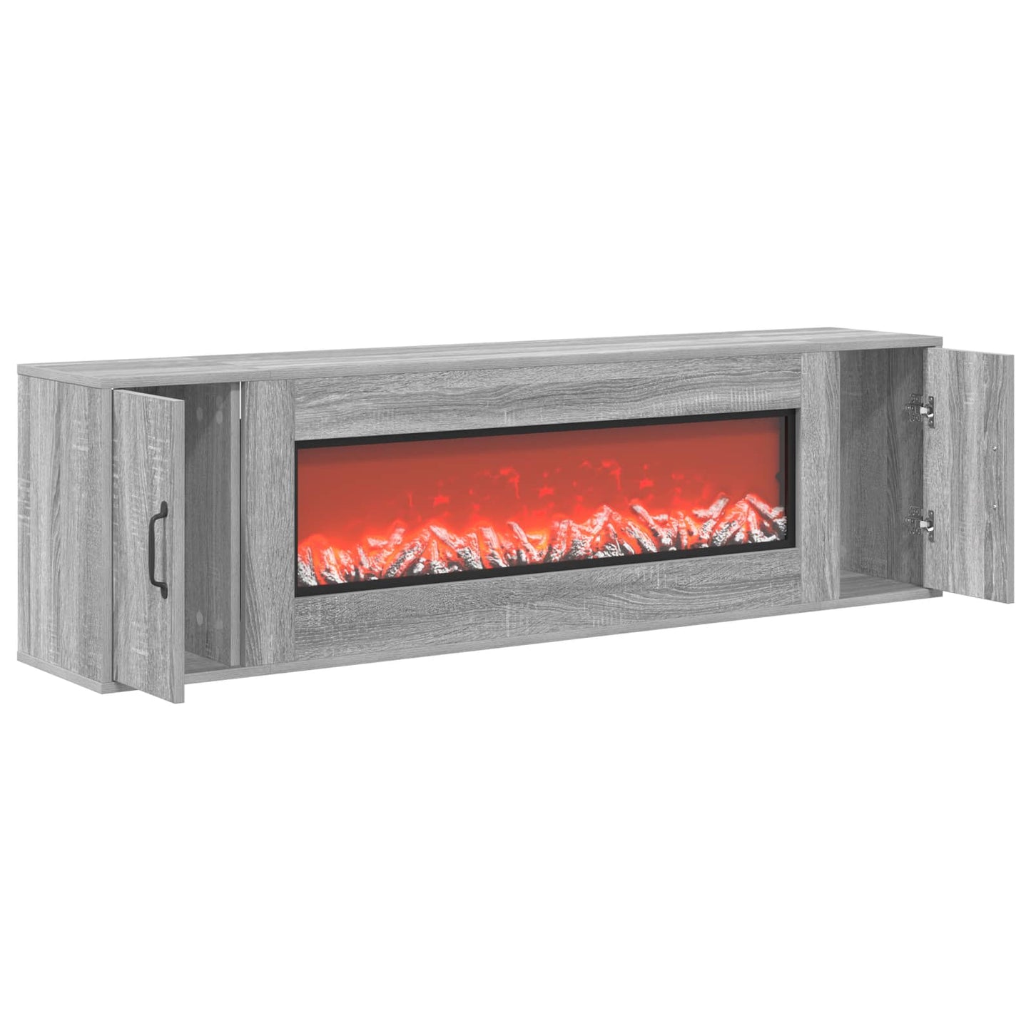 vidaXL Ηλεκτρικό τζάκι Γκρι Sonoma 155 x 30 x 44 cm Επεξεργασμένο ξύλο