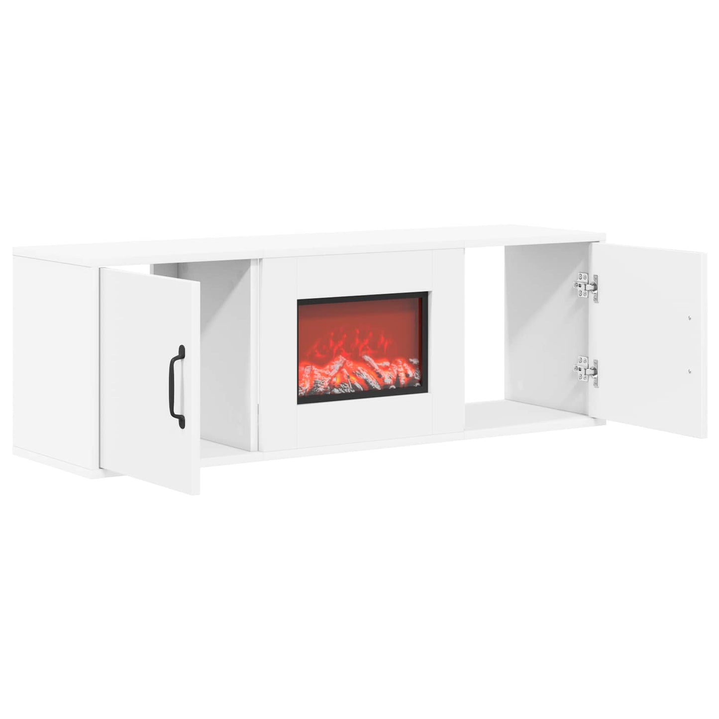 vidaXL Ηλεκτρικό τζάκι Λευκό 110 x 30 x 36,5 cm Επεξεργασμένο ξύλο