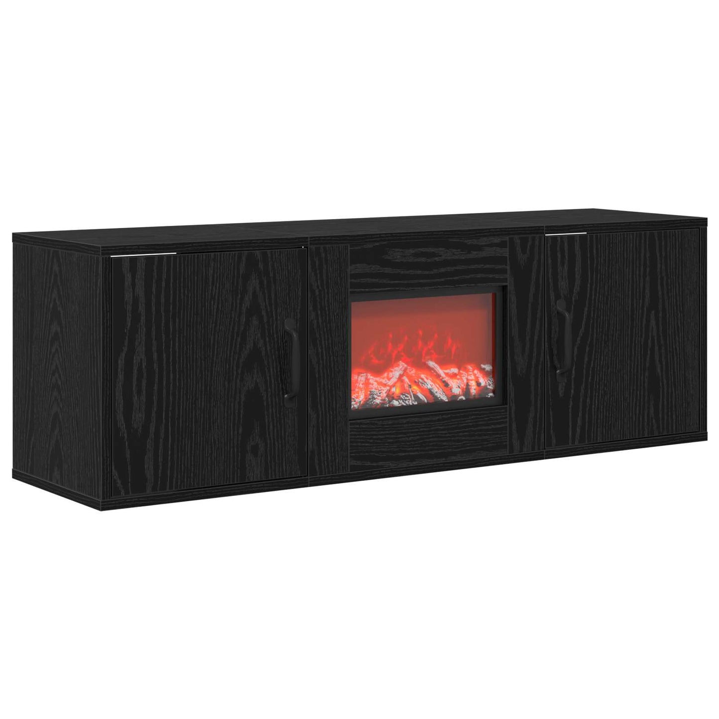 vidaXL Ηλεκτρικό τζάκι Μαύρη Δρυς 110 x 30 x 36,5 cm