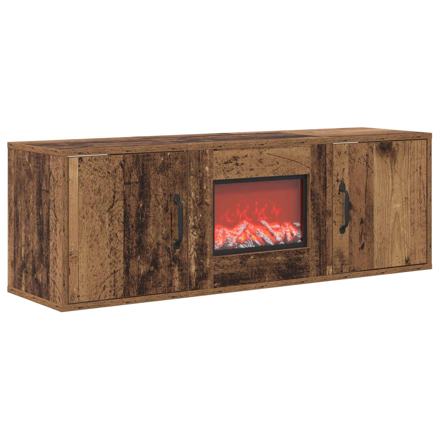 vidaXL Ηλεκτρικό τζάκι Παλαιωμένο ξύλο 110 x 30 x 36,5 cm