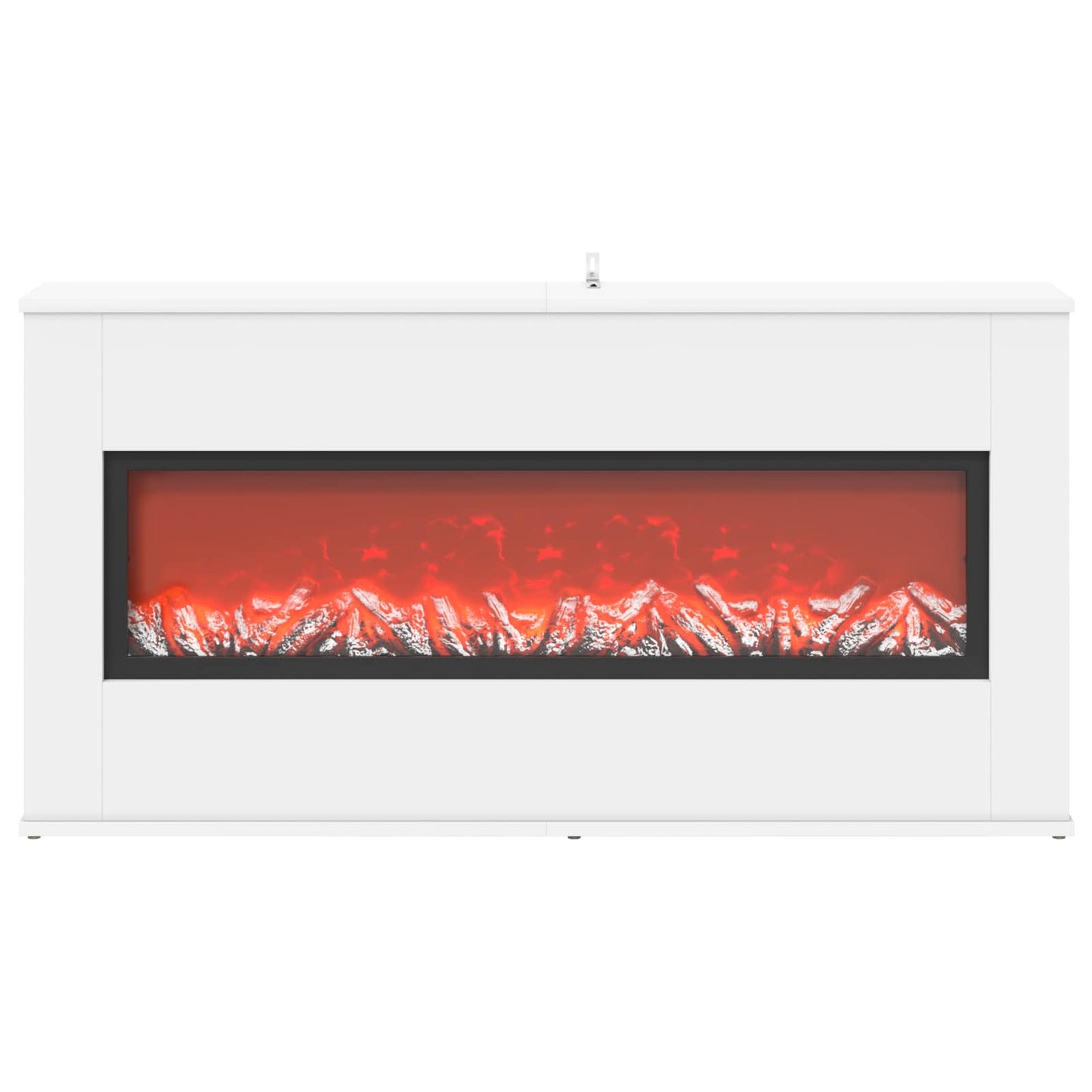 vidaXL Ηλεκτρικό τζάκι Λευκό 114 x 18 x 58,5 cm Επεξεργασμένο ξύλο
