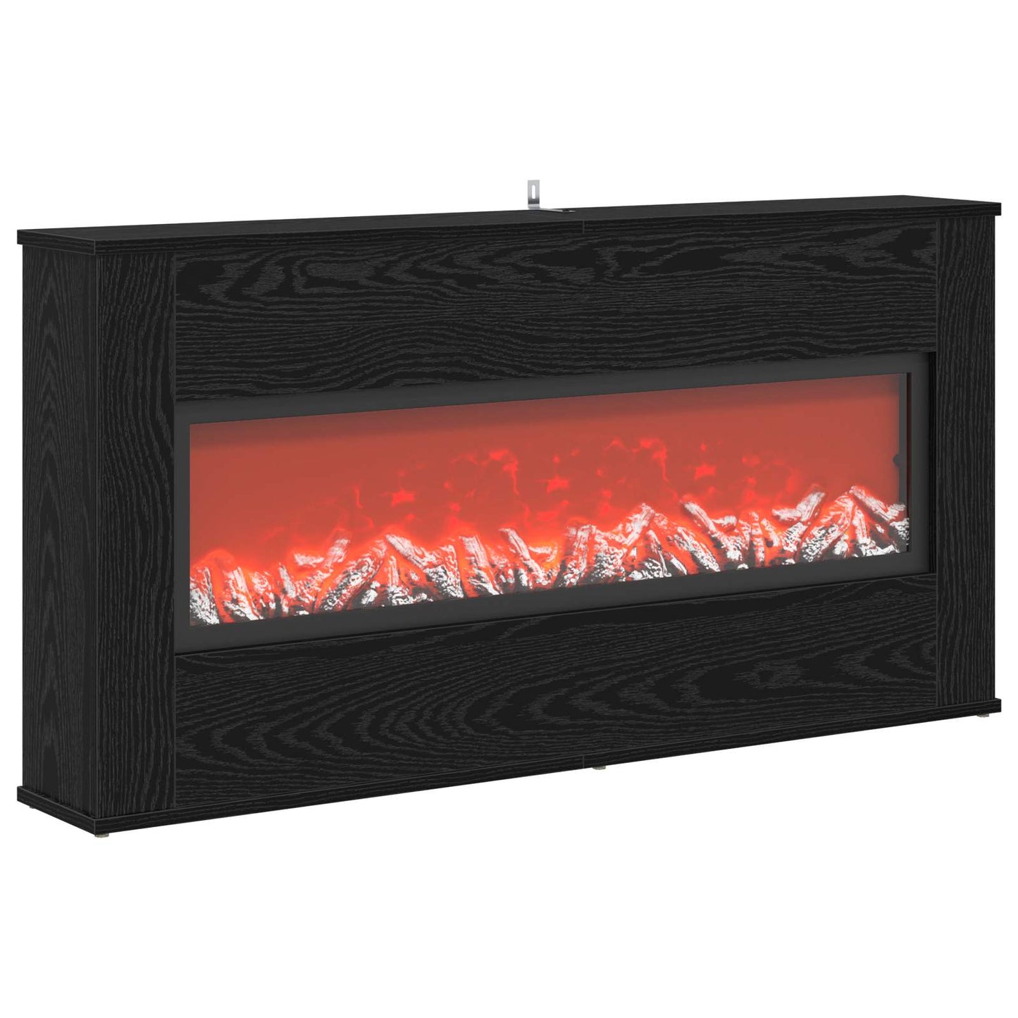 vidaXL Ηλεκτρικό τζάκι Μαύρη Δρυς 114 x 18 x 58,5 cm