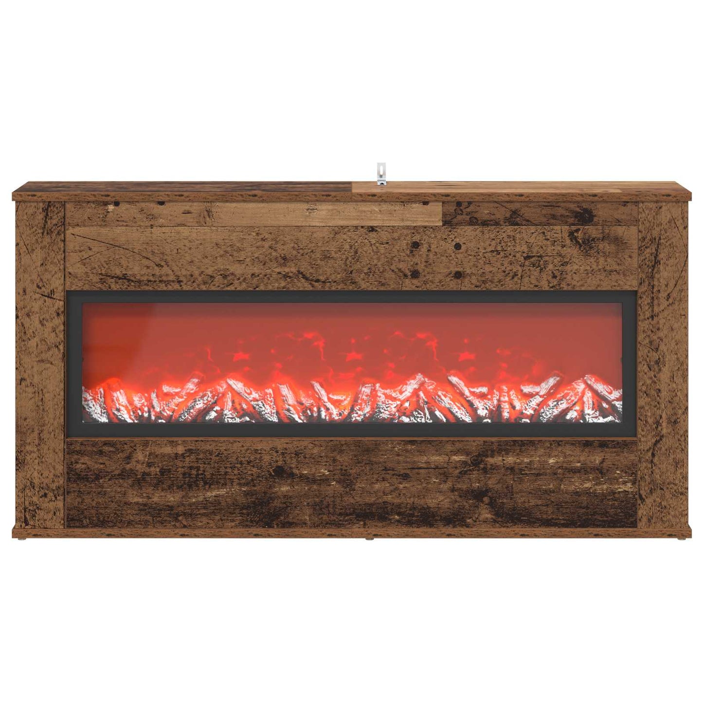 vidaXL Ηλεκτρικό τζάκι Παλαιωμένο ξύλο 114 x 18 x 58,5 cm