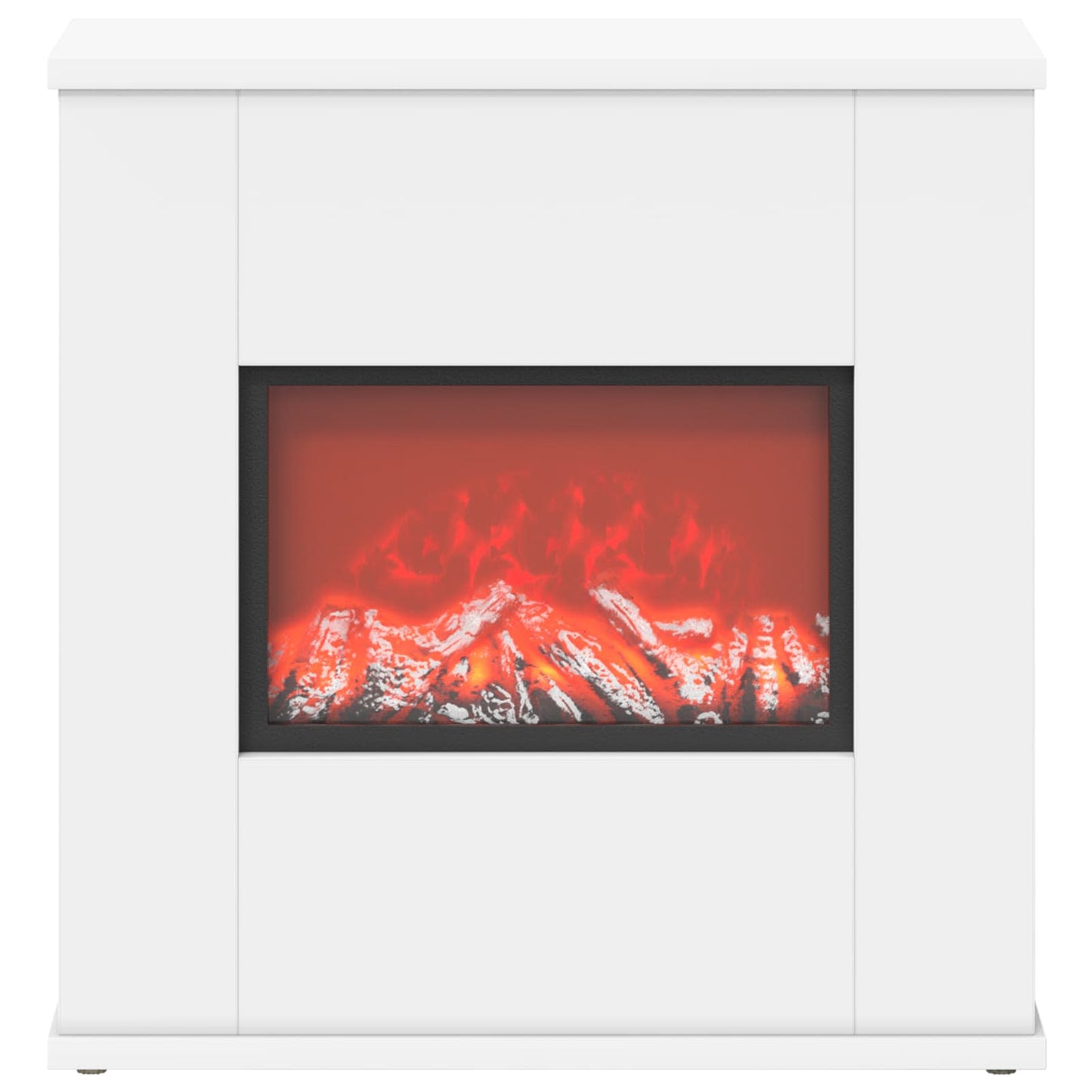 vidaXL Ηλεκτρικό τζάκι Λευκό 47 x 18 x 48 cm Επεξεργασμένο ξύλο