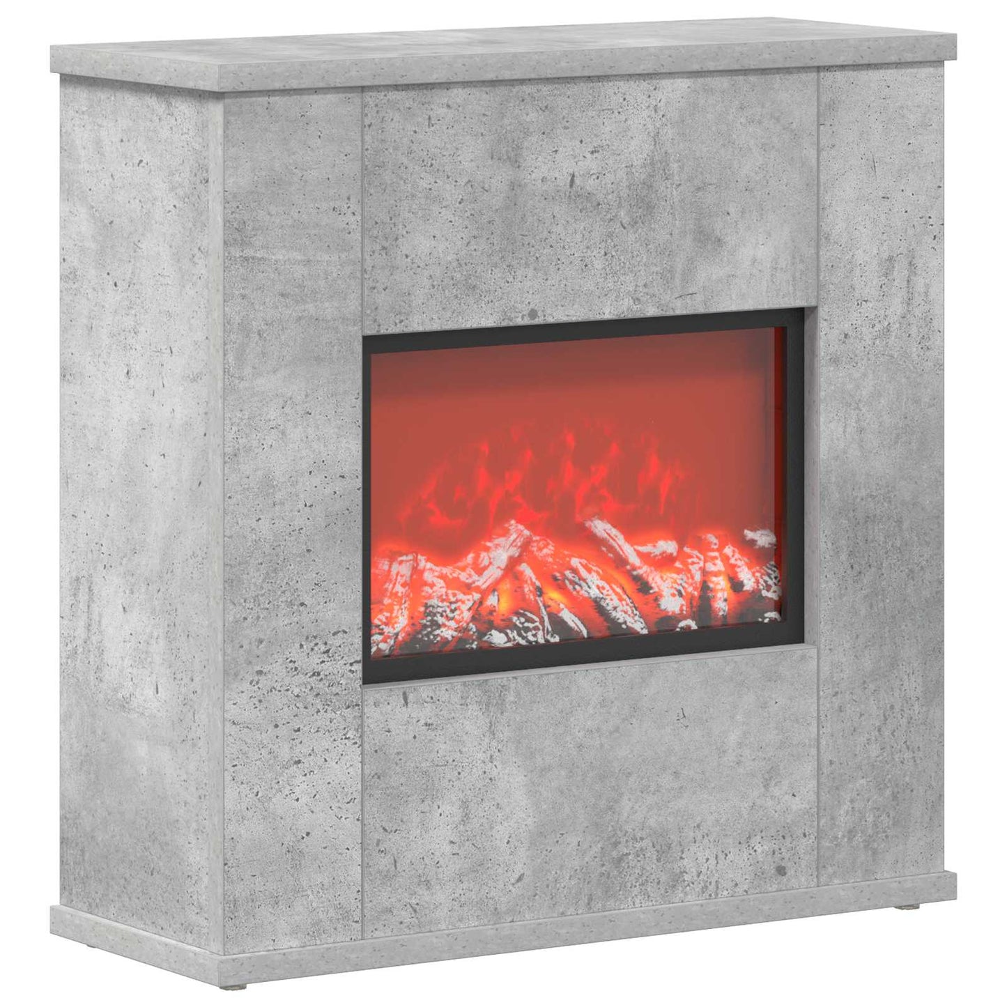 vidaXL Ηλεκτρικό τζάκι Σκυρόδεμα 47 x 18 x 48 cm Επεξεργασμένο ξύλο